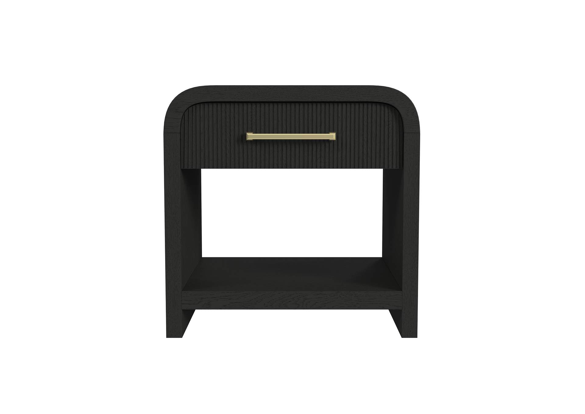 Ridgemont End Table With USB In Black With Grain image 4