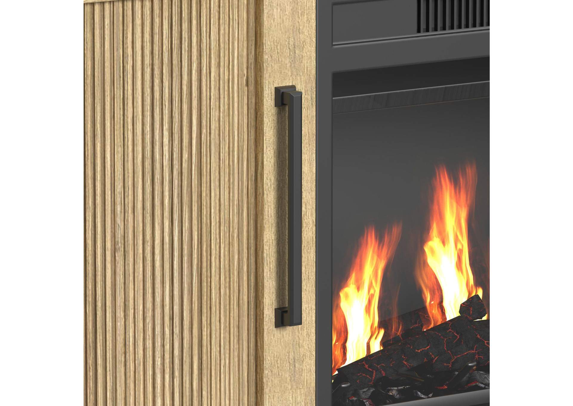 Ridgemont Complete 60 Fireplace Cabinet In Natural - Single Pack image 6