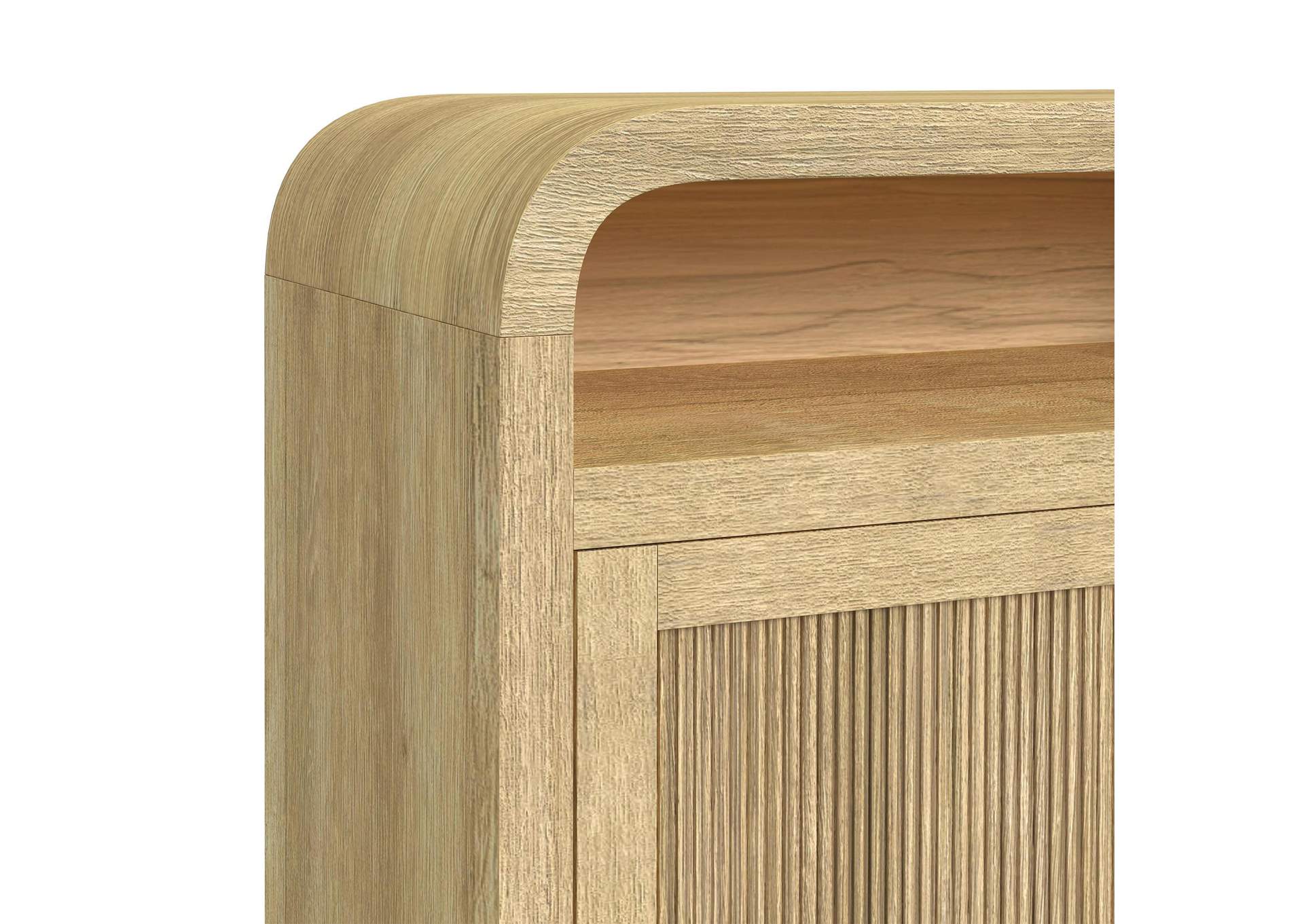 Ridgemont Complete 60 Fireplace Cabinet In Natural - Single Pack image 3