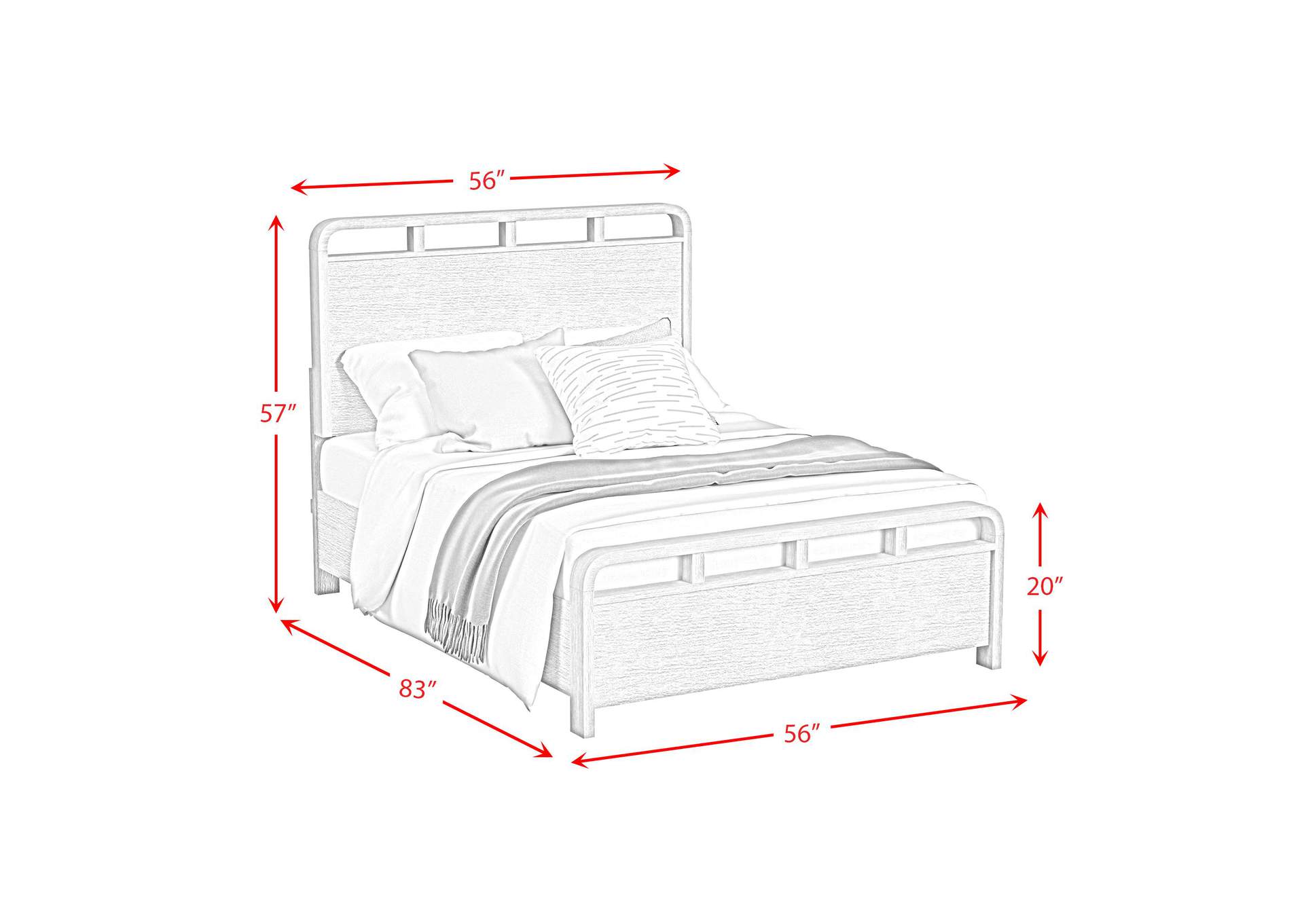 Ridgemont Full Panel Bed In Black With Grain image 5