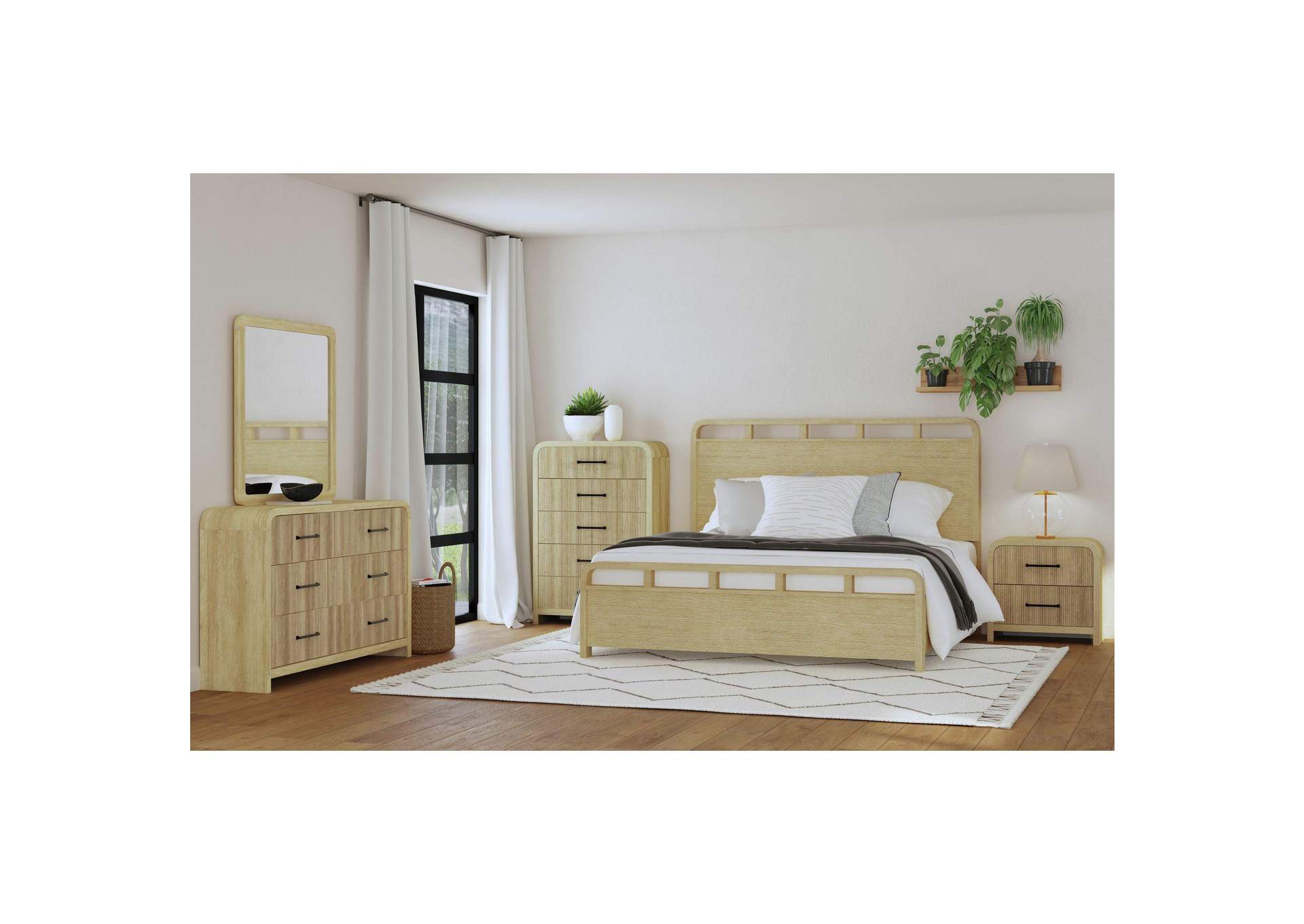 Ridgemont Full Panel Bed In Natural image 1