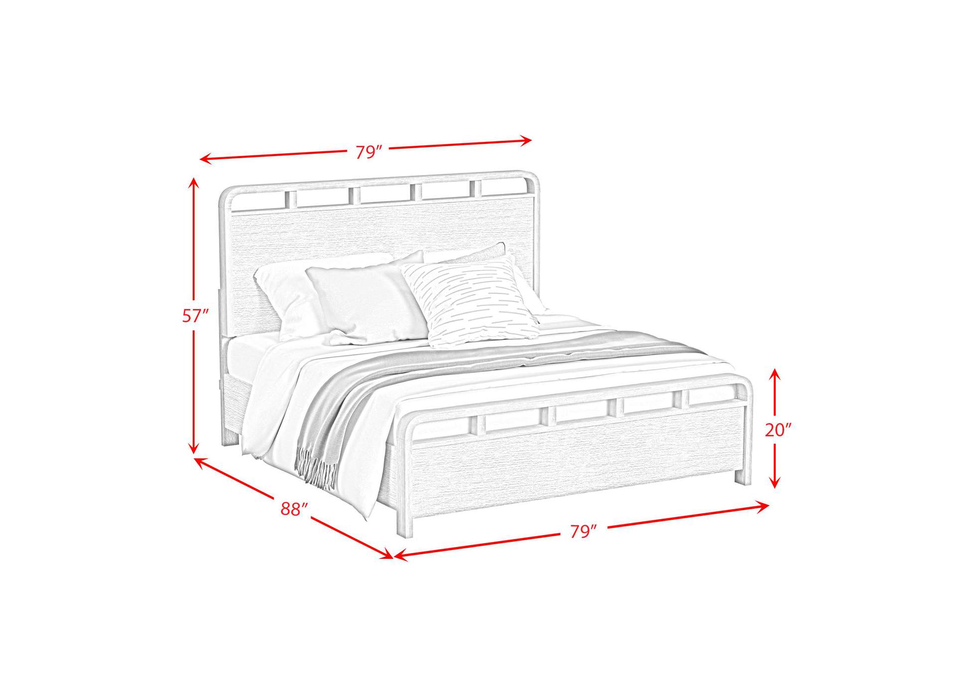 Ridgemont King Panel Bed In Black With Grain image 5