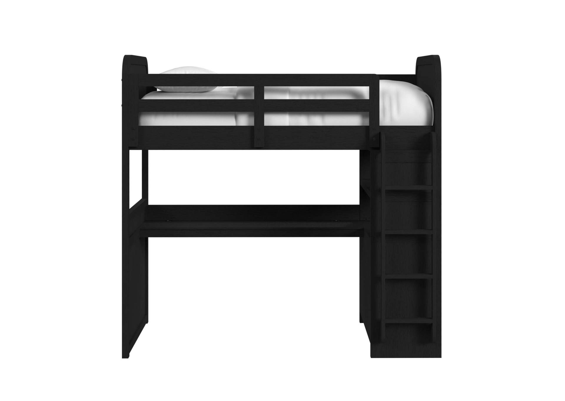Ridgemont Loft Complete Bunk Bed In Black With Grain image 10