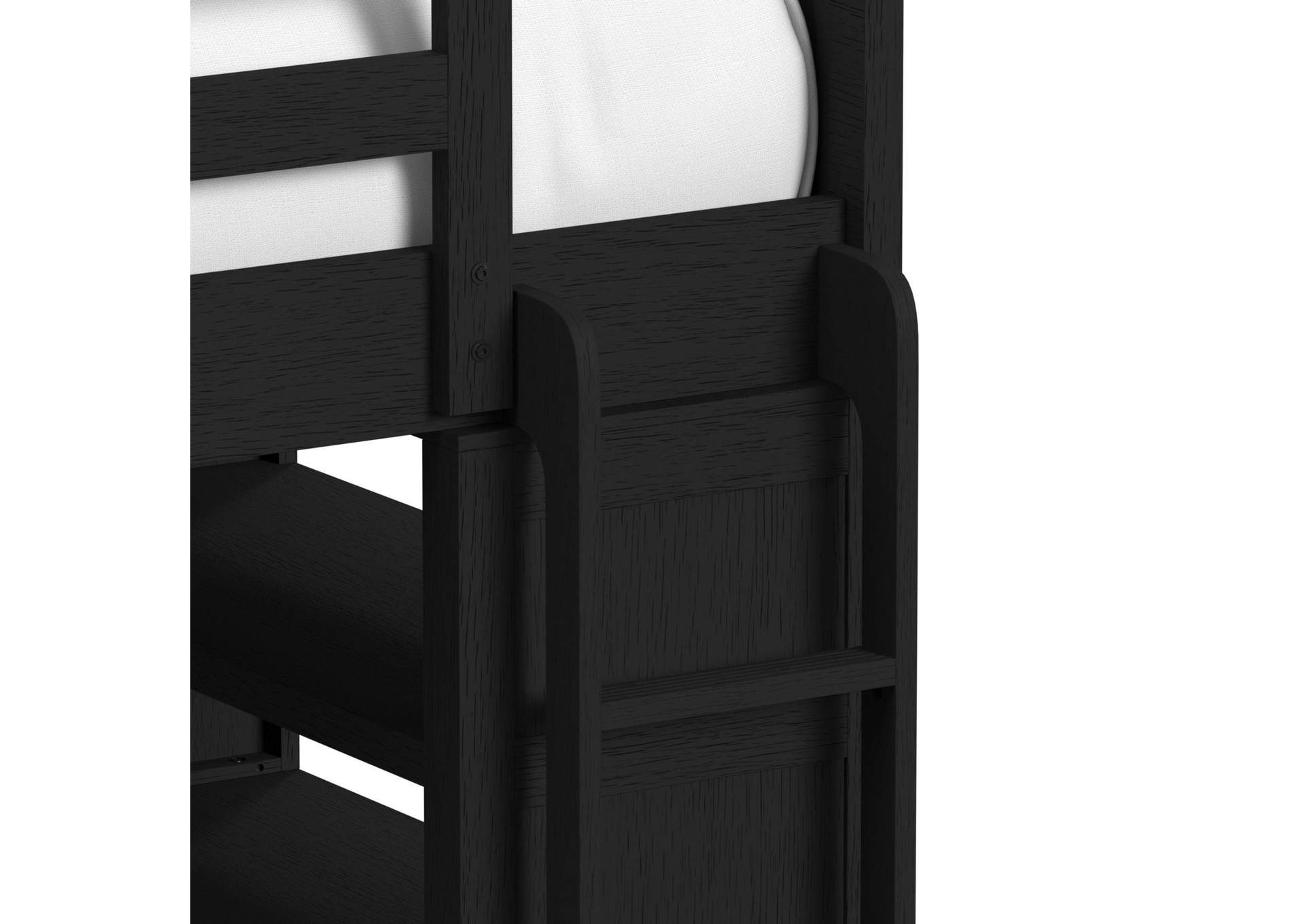 Ridgemont Loft Complete Bunk Bed In Black With Grain image 5