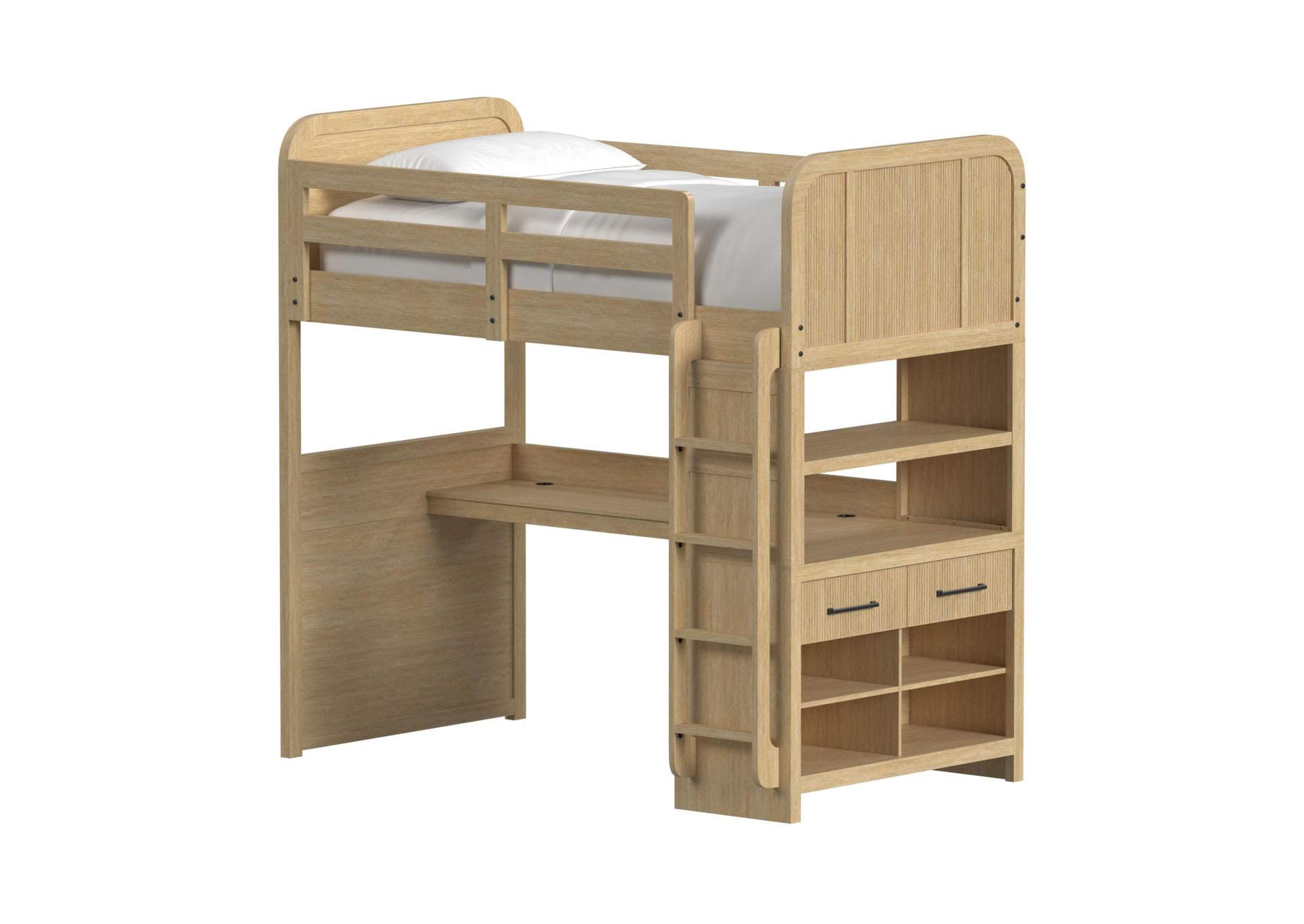 Ridgemont Loft Complete Bunk Bed In Natural image 8