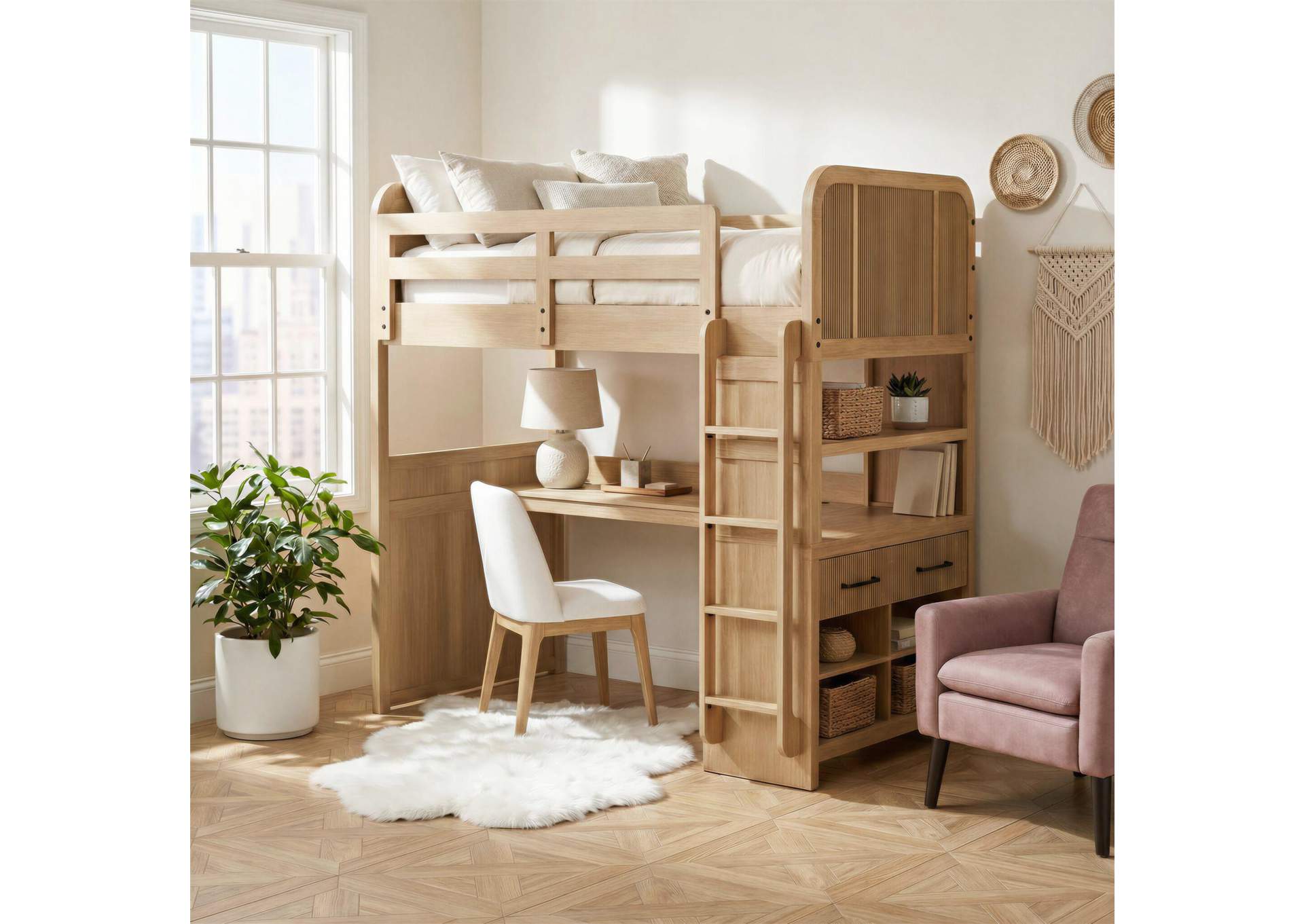 Ridgemont Loft Complete Bunk Bed In Natural image 1