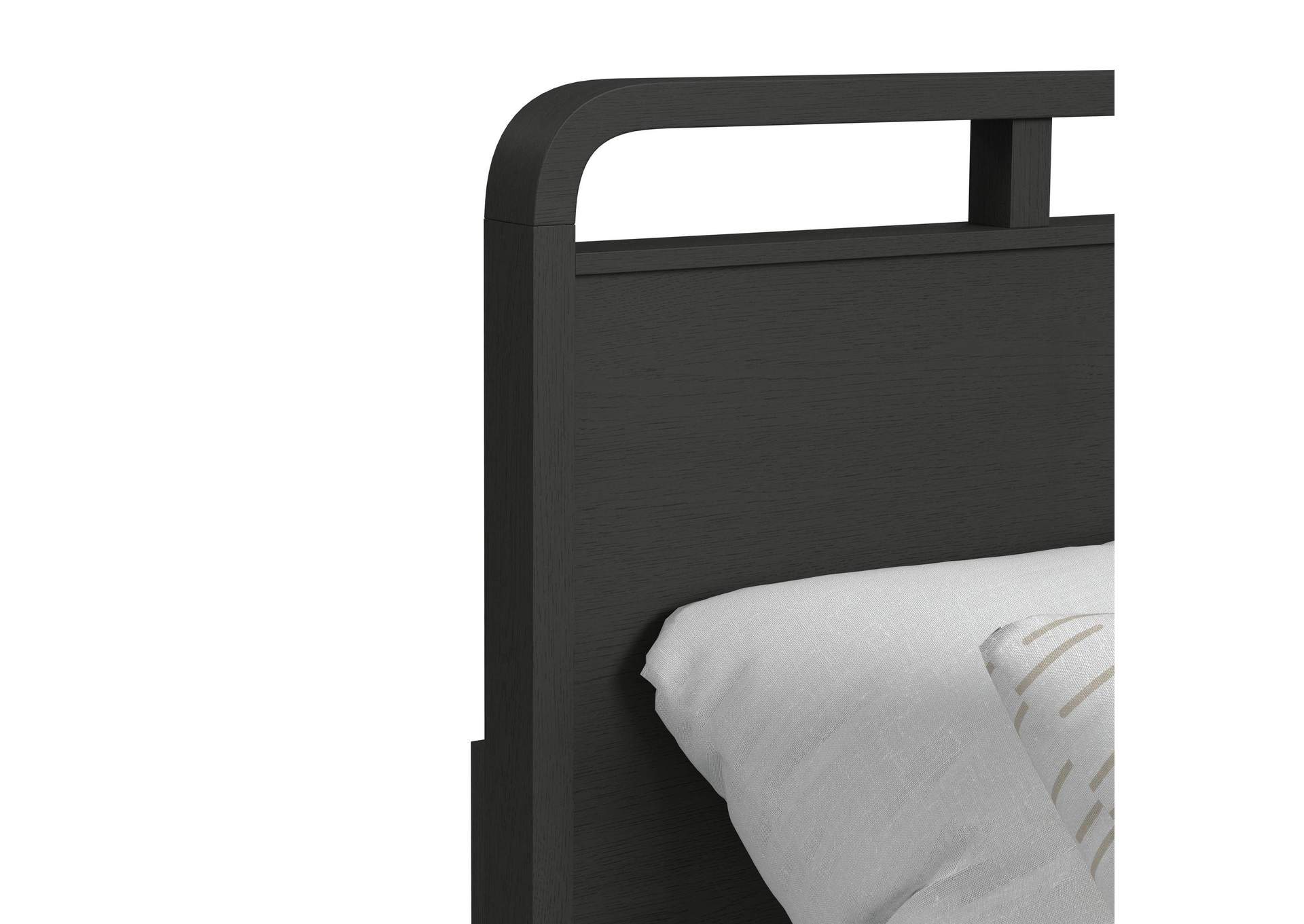 Ridgemont Queen Panel Bed In Black With Grain image 5