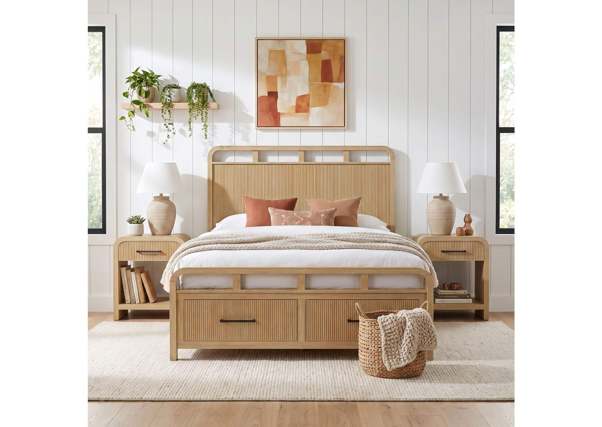 Ridgemont 1 - Drawer Nightstand With USB In Natural image 1