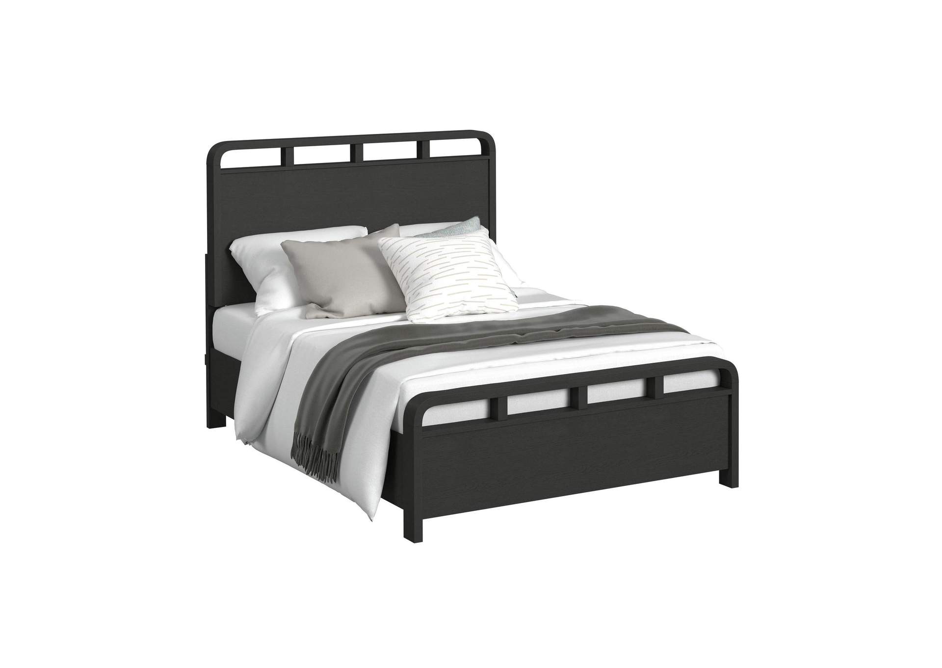 Ridgemont Queen Panel Bed In Black With Grain image 3