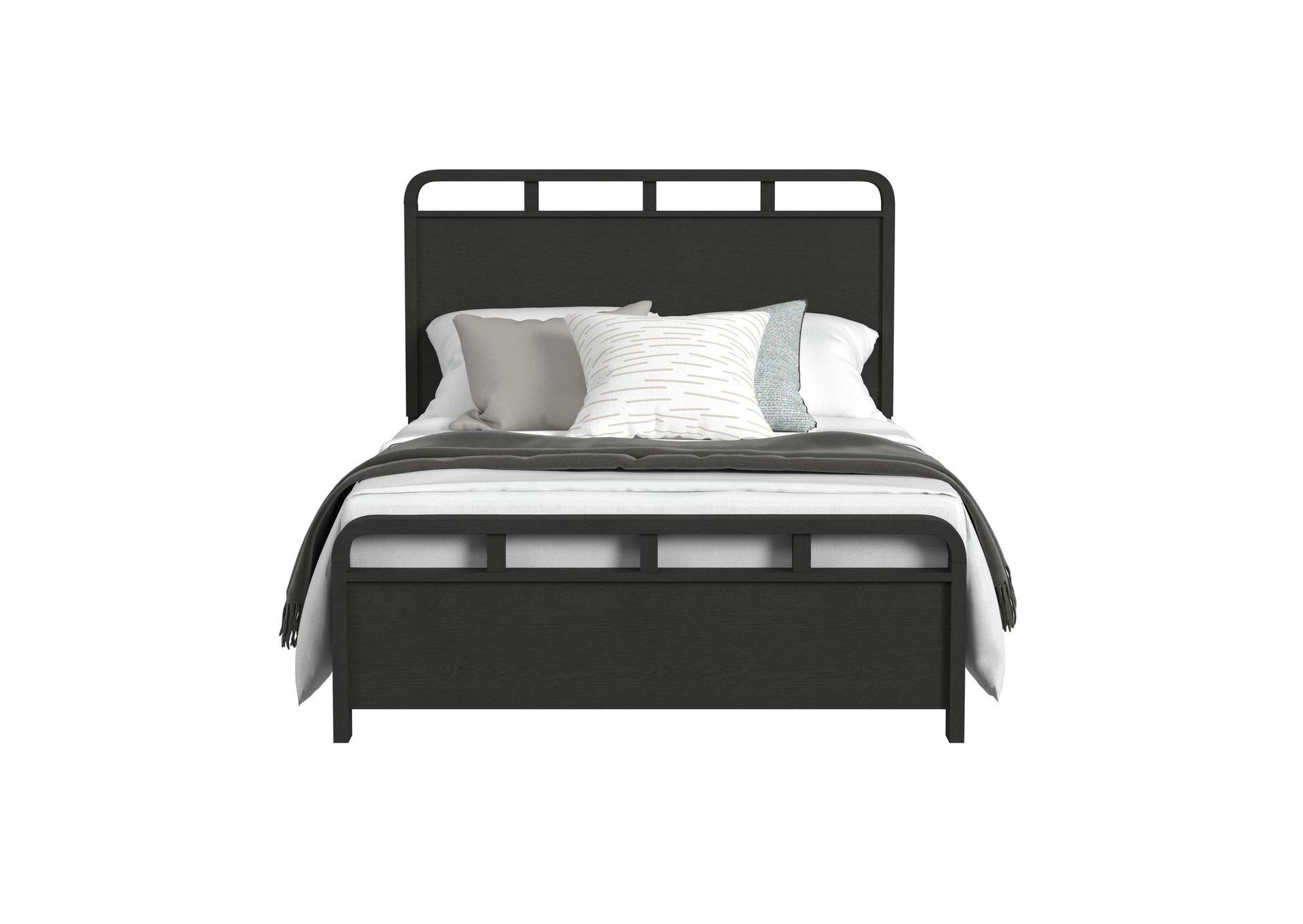 Ridgemont Queen Panel Bed In Black With Grain image 4