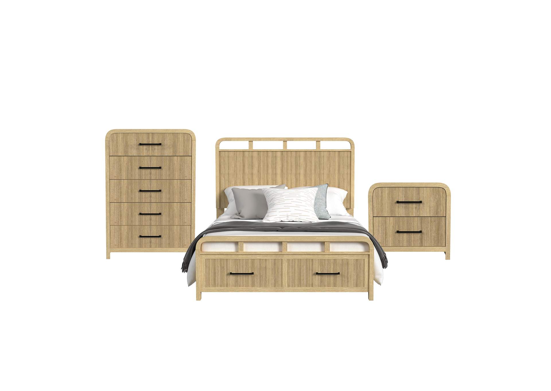 Ridgemont Queen Storage 3 Piece Bedroom Set In Natural image 6