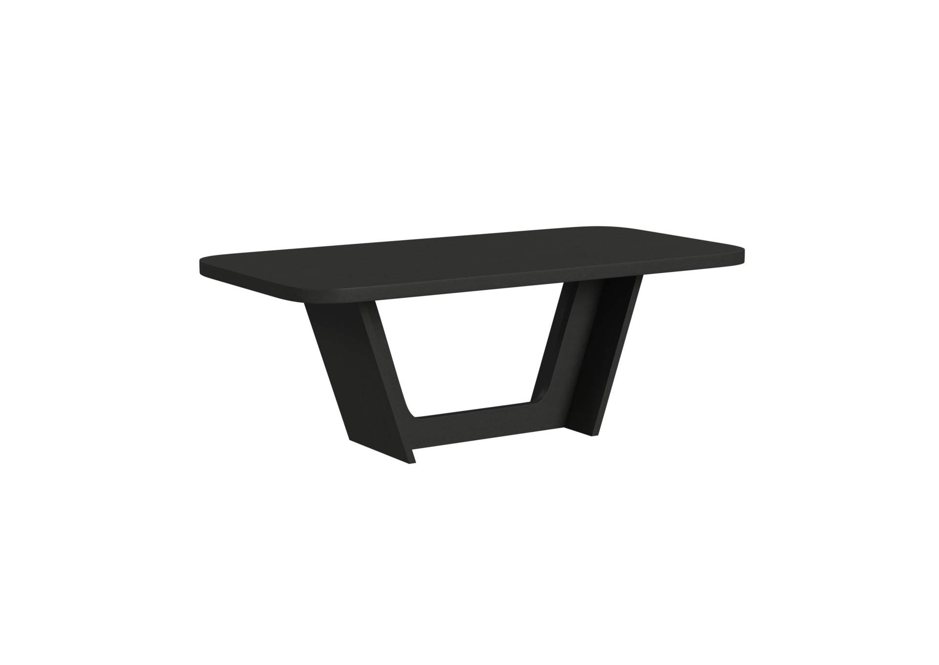 Ridgemont Rectangular Dining Table In Black With Grain image 3