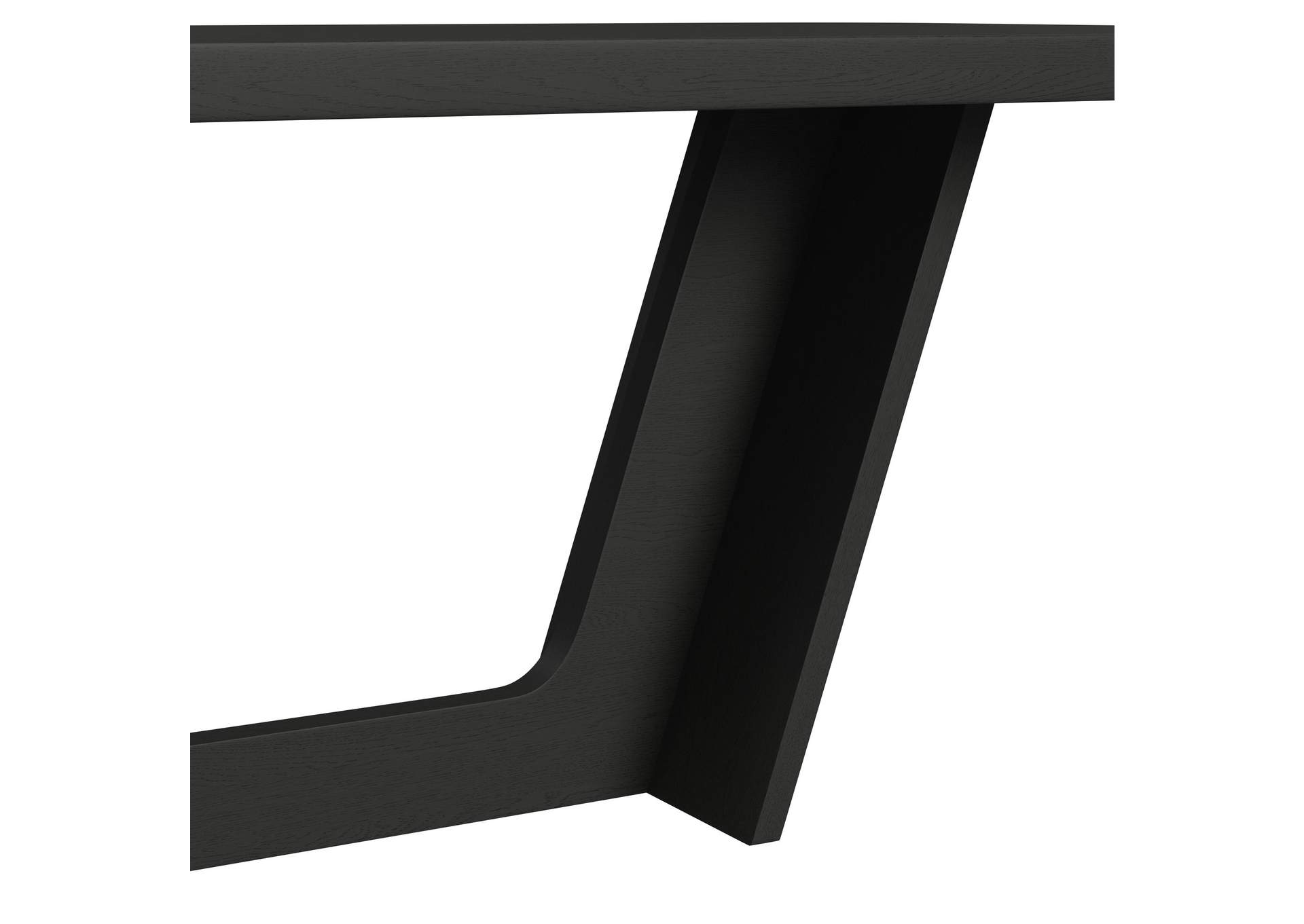 Ridgemont Rectangular Dining Table In Black With Grain image 7