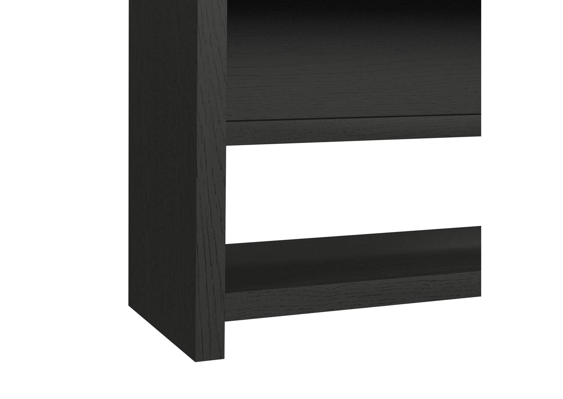 Ridgemont Sofa Table With Bottom Shelf In Black With Grain image 4