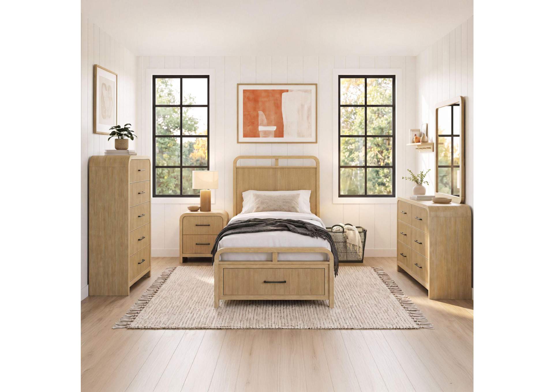 Ridgemont Twin Storage Bed In Natural image 1