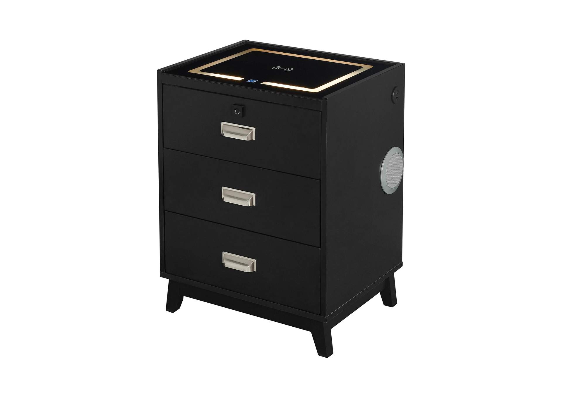 Rio Nightstand With Electronic Features In Black image 3