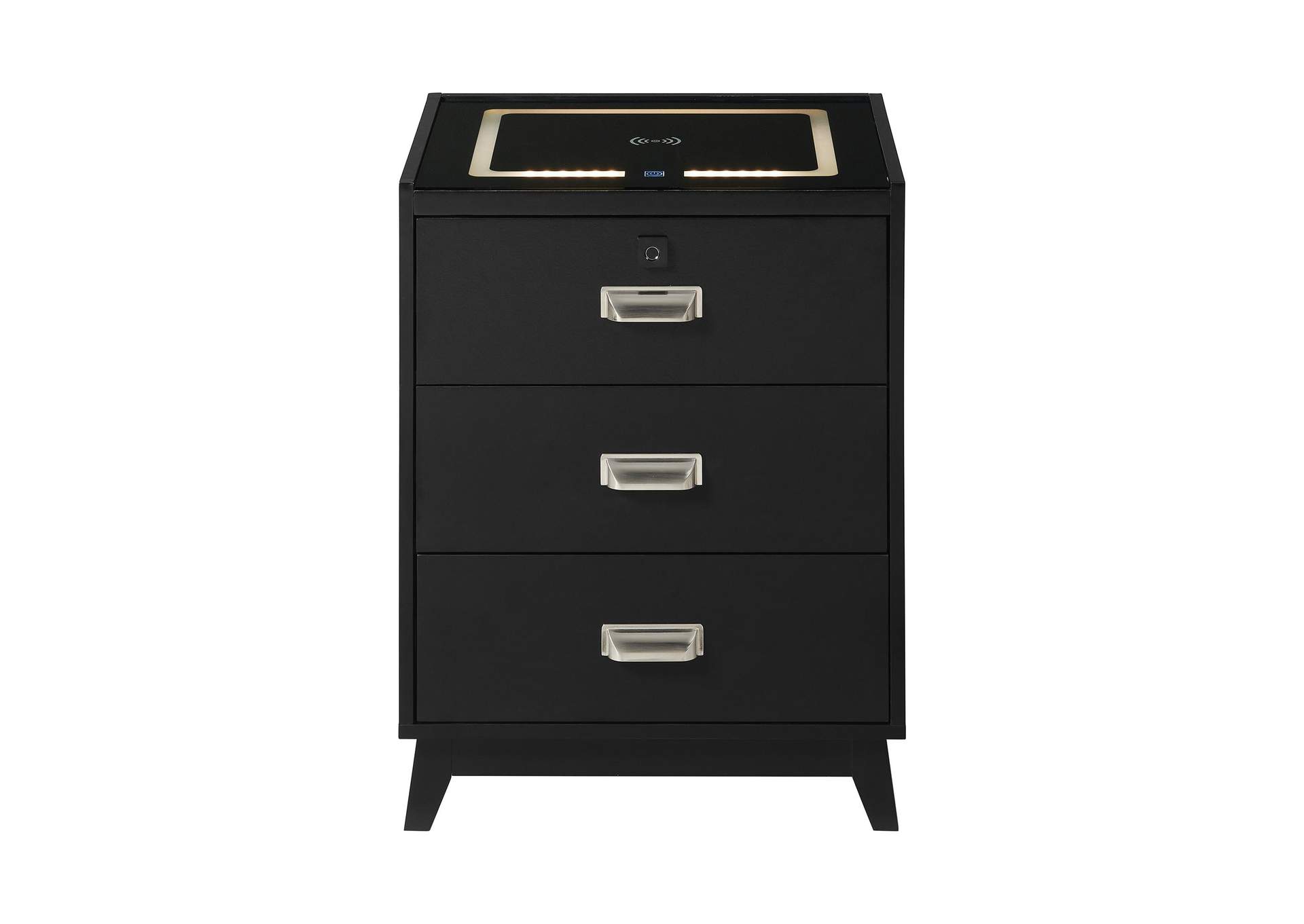 Rio Nightstand With Electronic Features In Black image 4