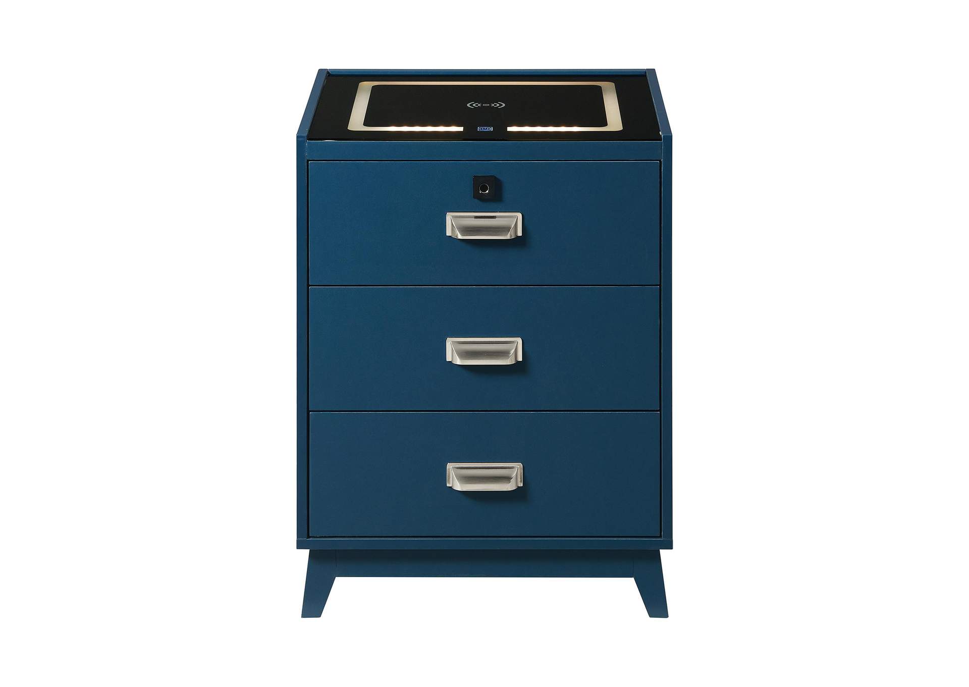 Rio Nightstand With Electronic Features In Blue image 4