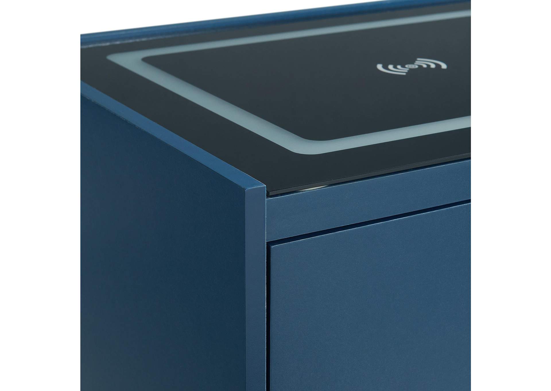 Rio Nightstand With Electronic Features In Blue image 5