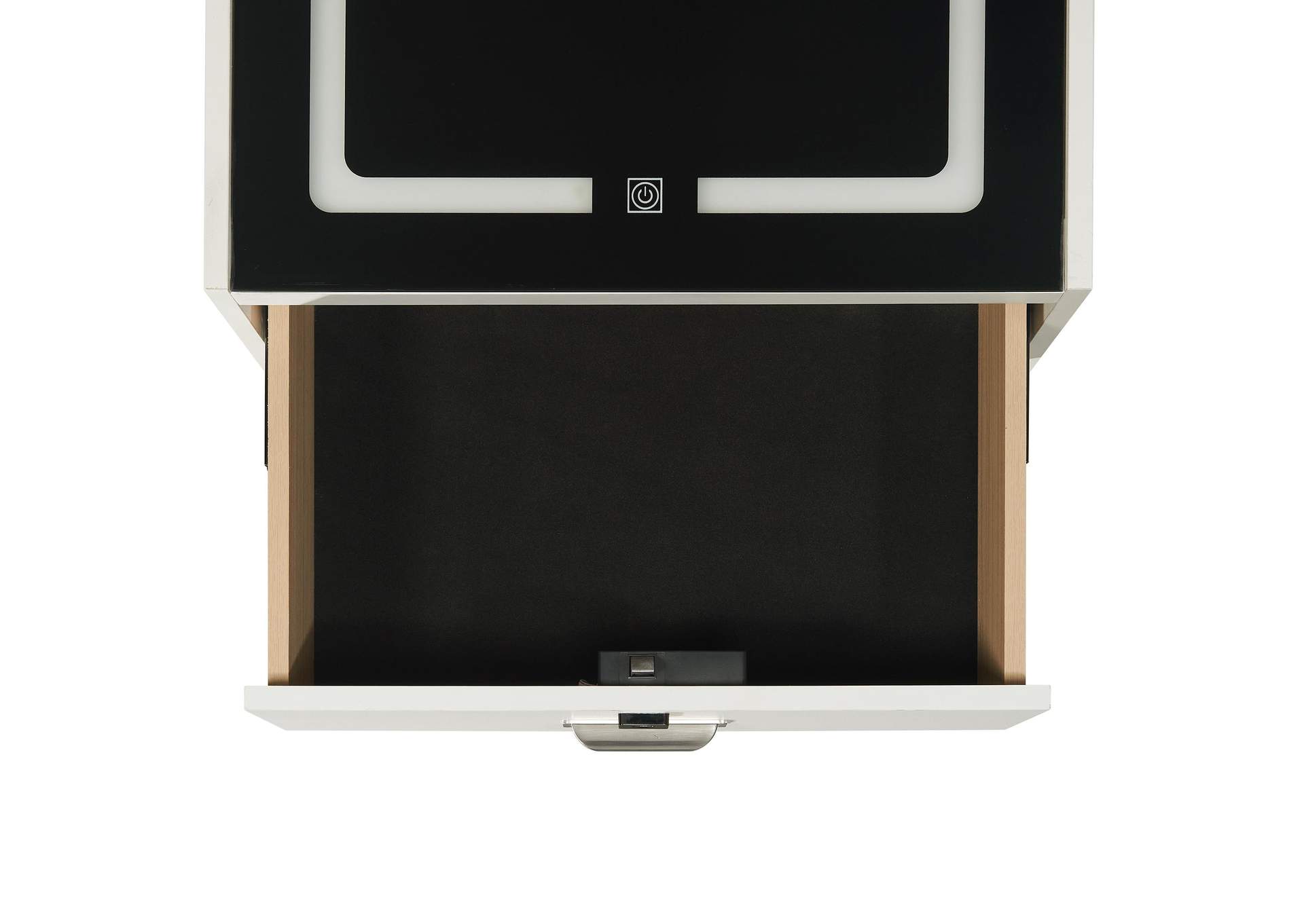 Rio Nightstand With Electronic Features In White image 8