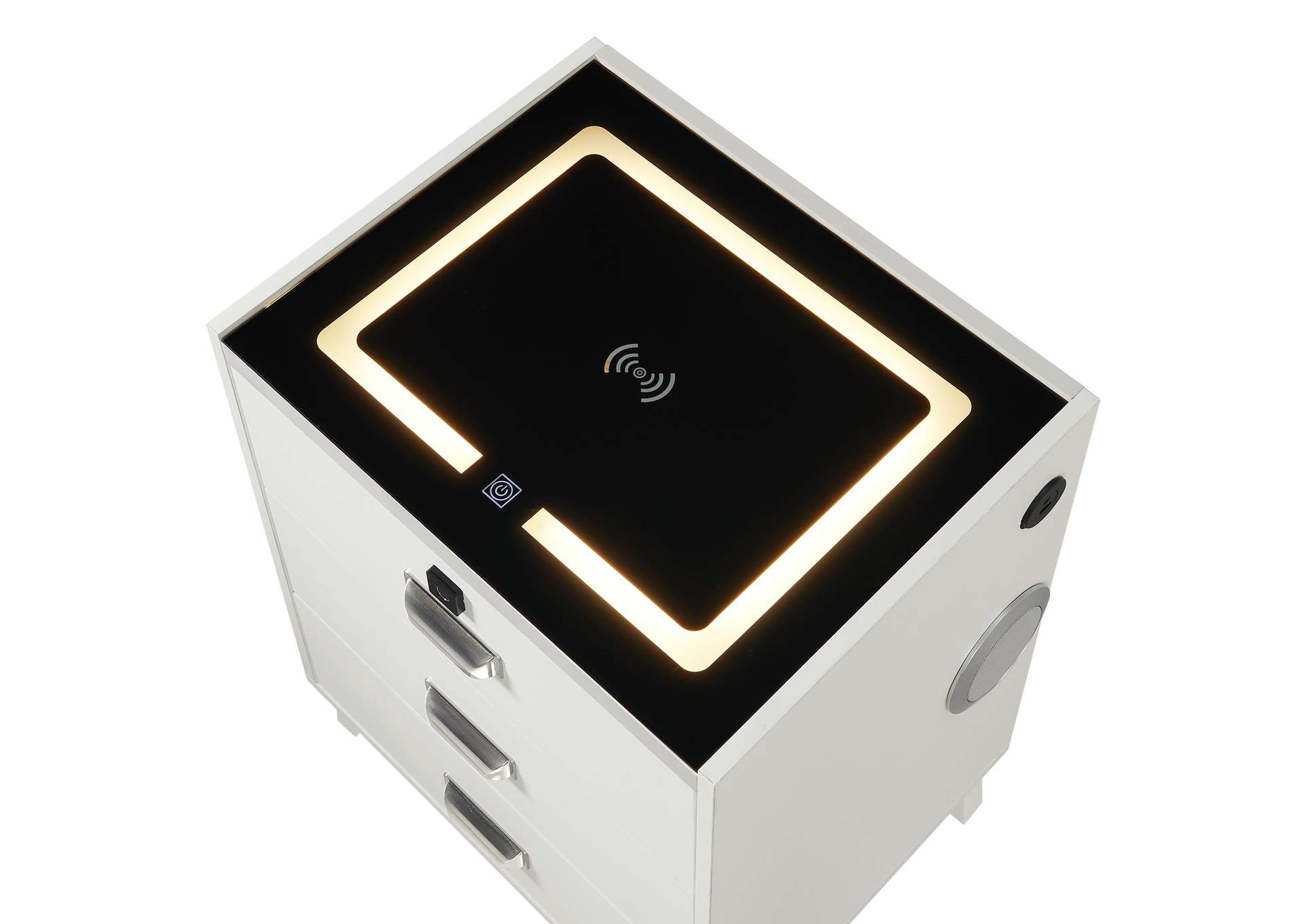 Rio Nightstand With Electronic Features In White image 7