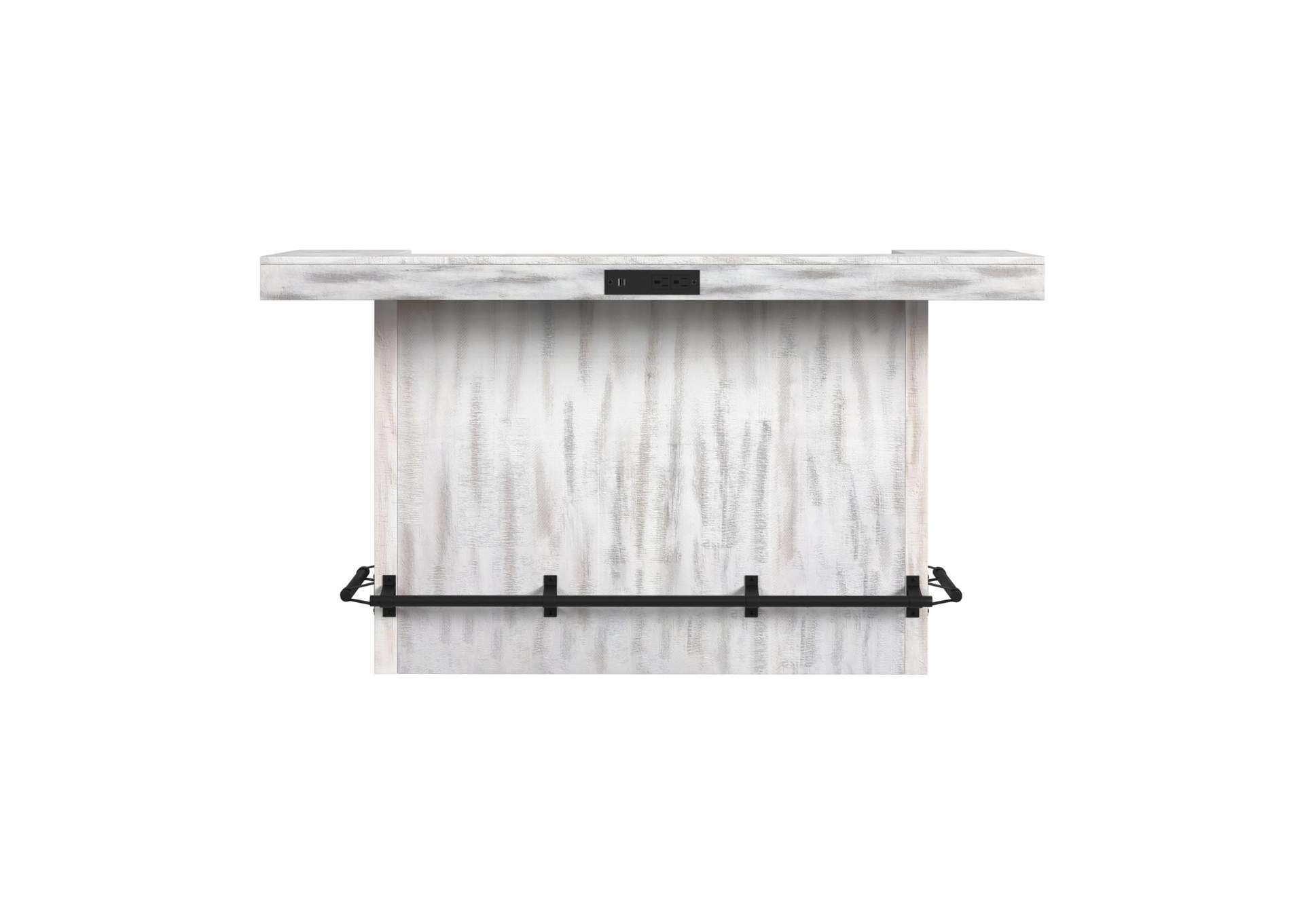 Rogen Rustic Bar Table With Ice Tray USB And Power In Rustic White image 6