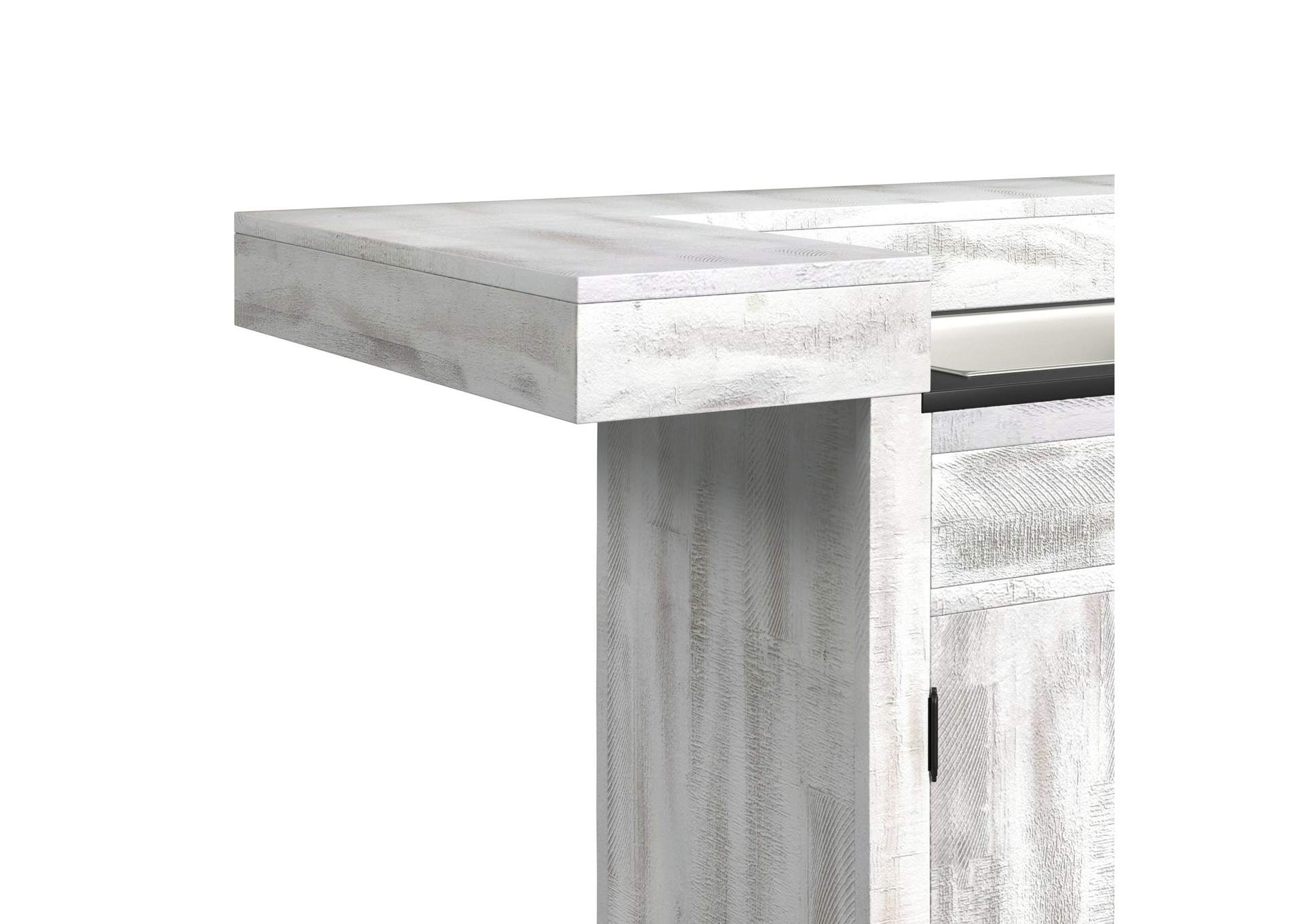 Rogen Rustic Bar Table With Ice Tray USB And Power In Rustic White image 7