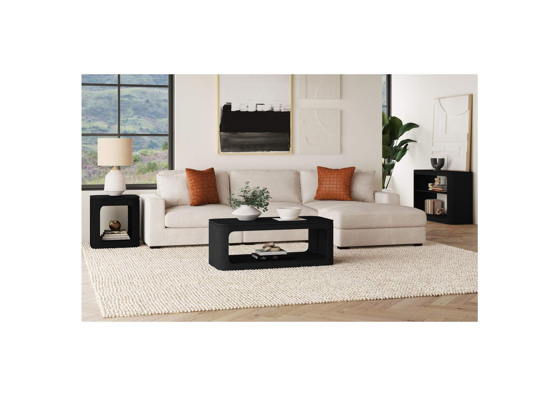 Rosalie Coffee Table In Black image 1