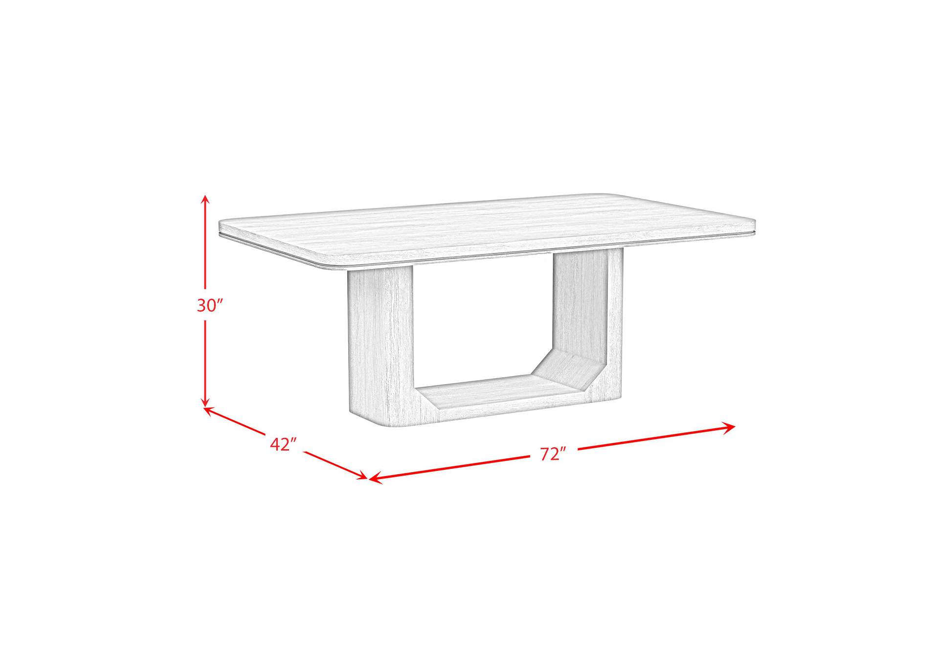 Rosalie 72 Rectangular Dining Table In Black image 5