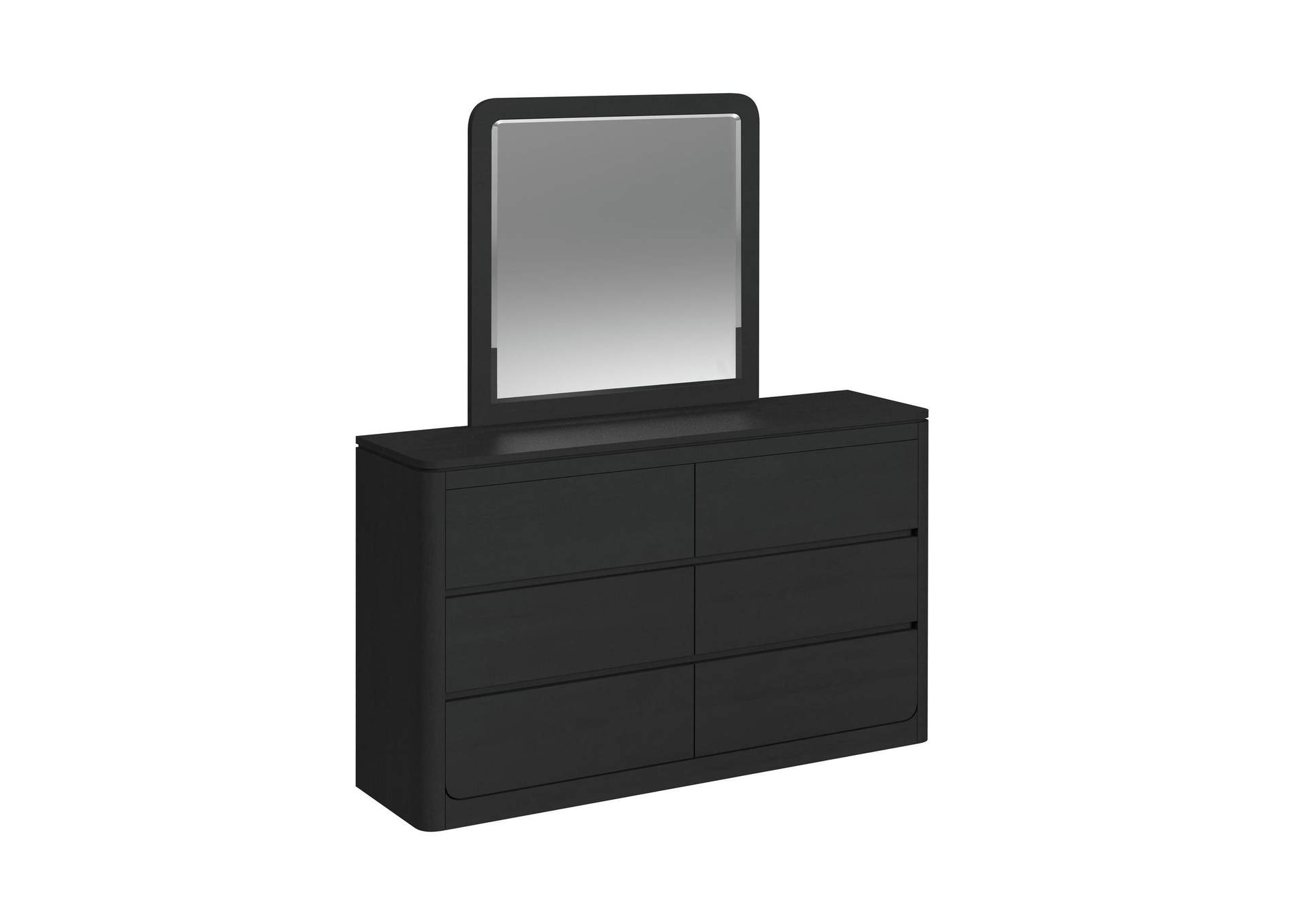 Rosalie Dresser And Mirror Set In Black image 6