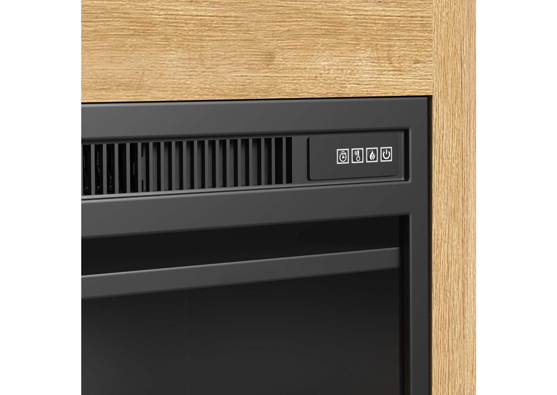 Rosalie 82 TV Console With Fireplace Insert In Natural image 4