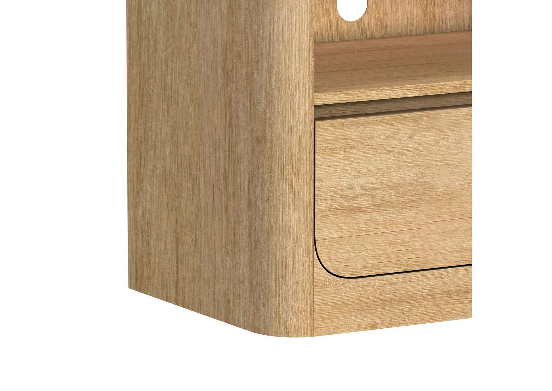 Rosalie 82 TV Console With Fireplace Insert In Natural image 5