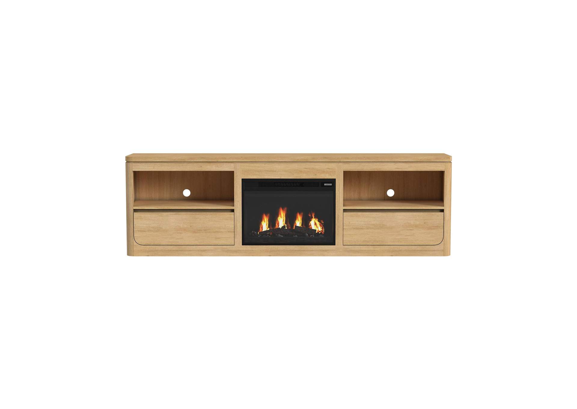 Rosalie 82 TV Console With Fireplace Insert In Natural image 8