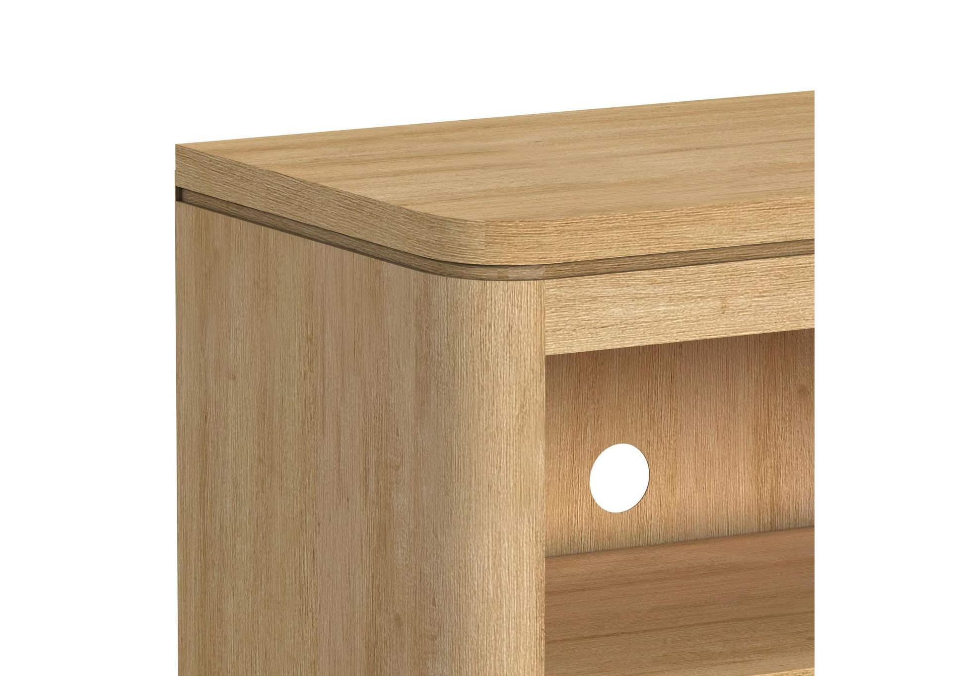 Rosalie 82 TV Console With Fireplace Insert In Natural image 3