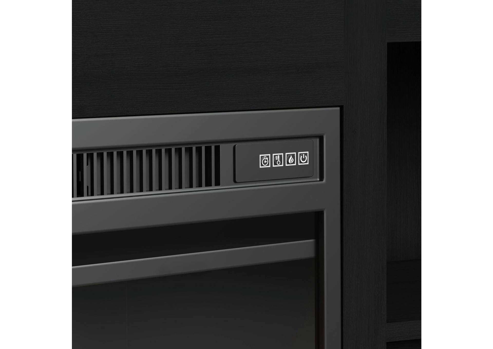 Rosalie Kit - 82 TV Console With Fireplace Insert In Black image 4