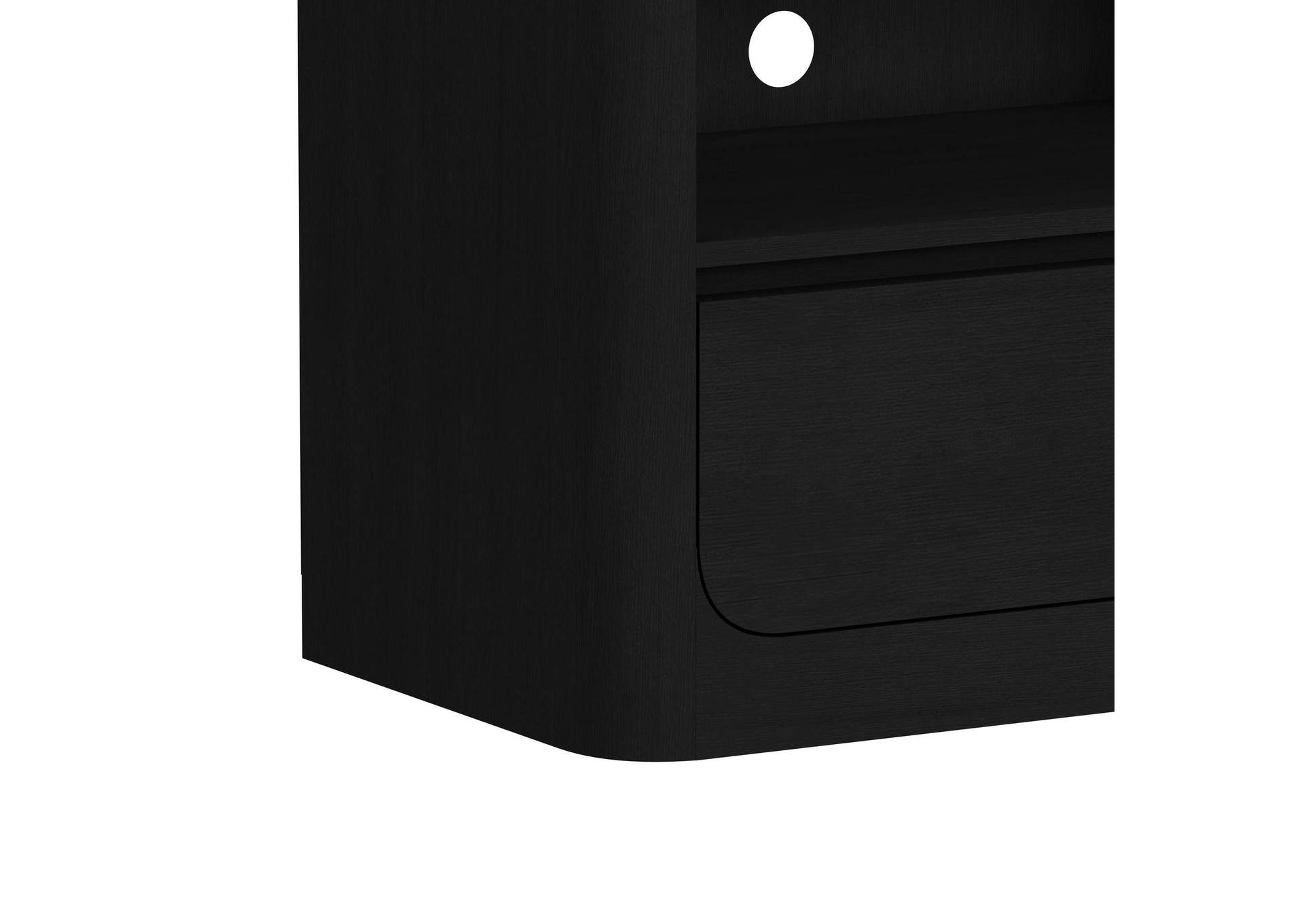 Rosalie Kit - 82 TV Console With Fireplace Insert In Black image 5