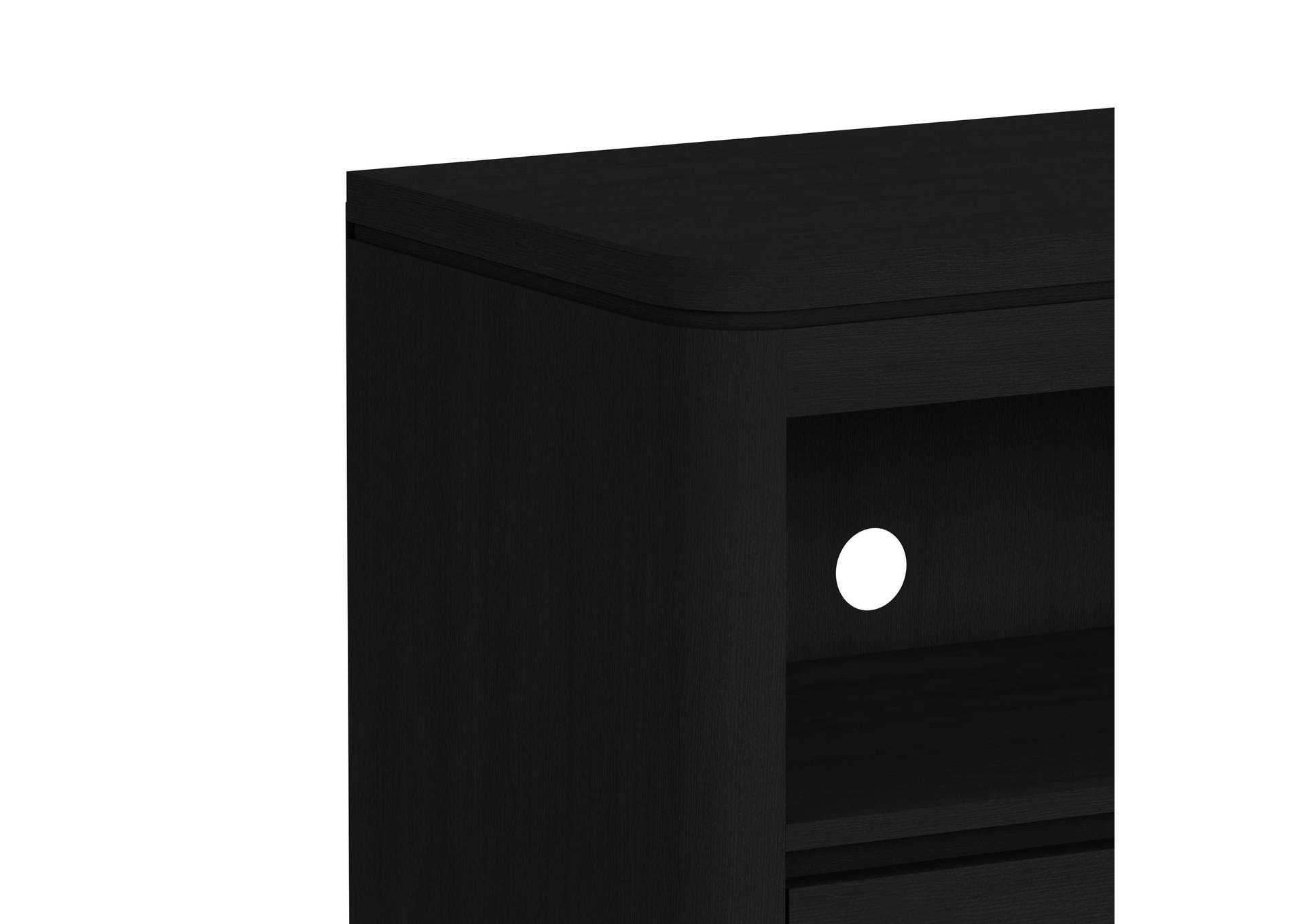 Rosalie Kit - 82 TV Console With Fireplace Insert In Black image 3