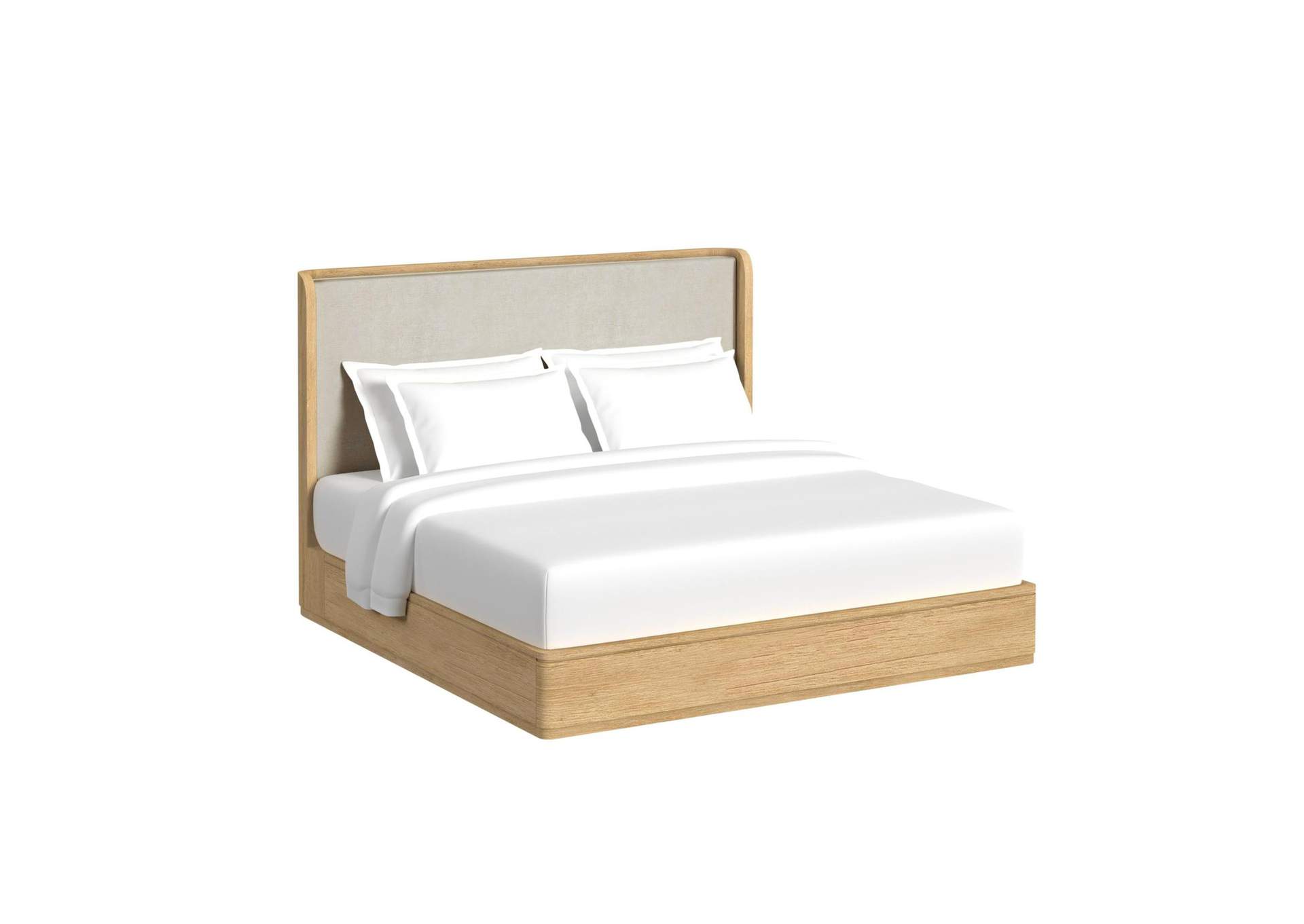 Rosalie King Upholstery Bed In Natural image 6