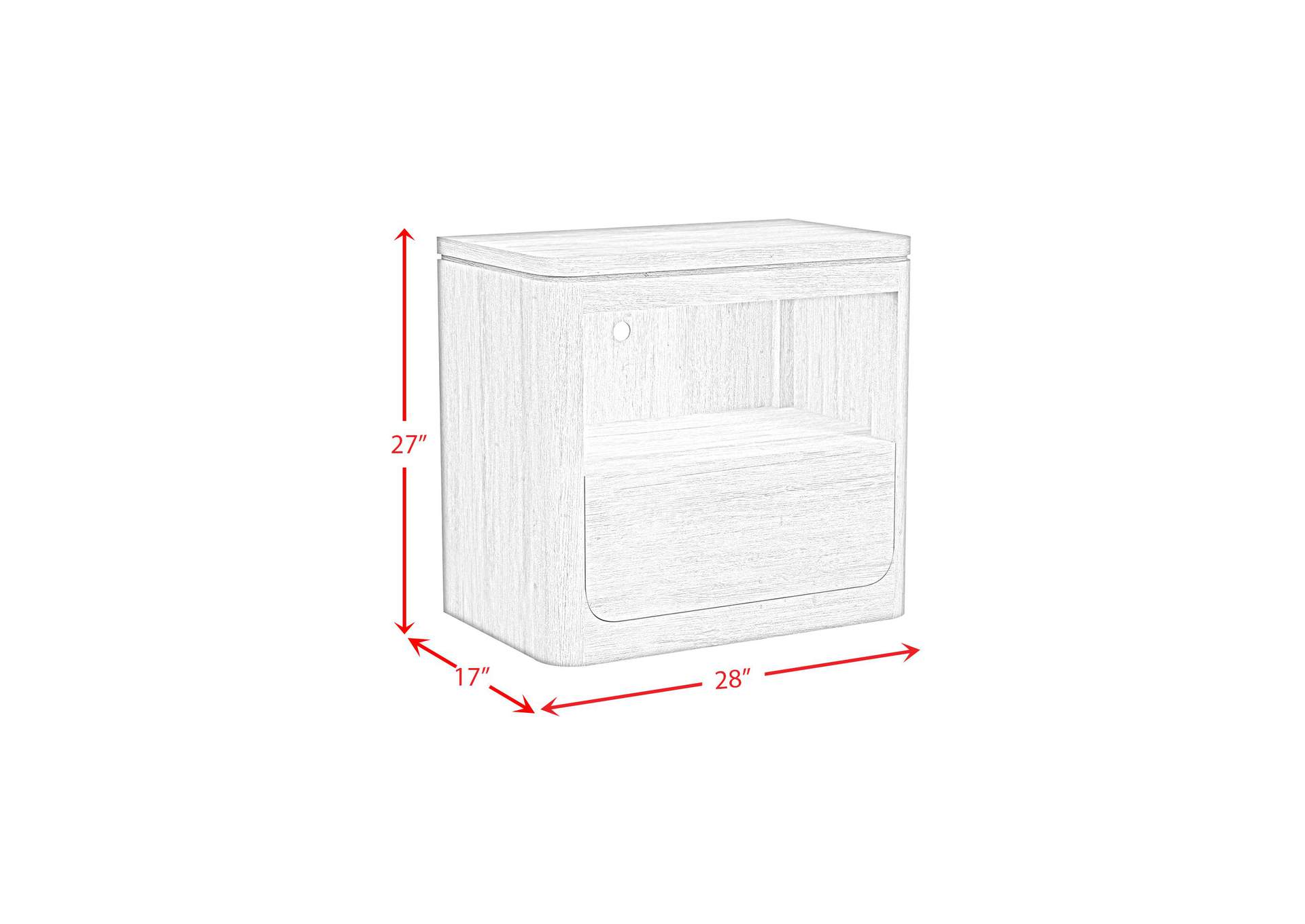 Rosalie Nightstand With USB Led In Natural image 7