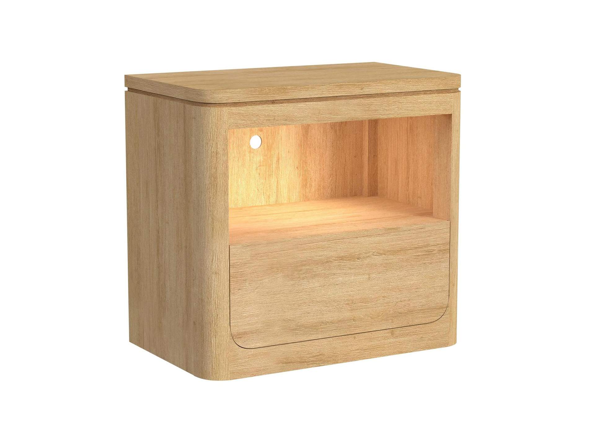 Rosalie Nightstand With USB Led In Natural image 3