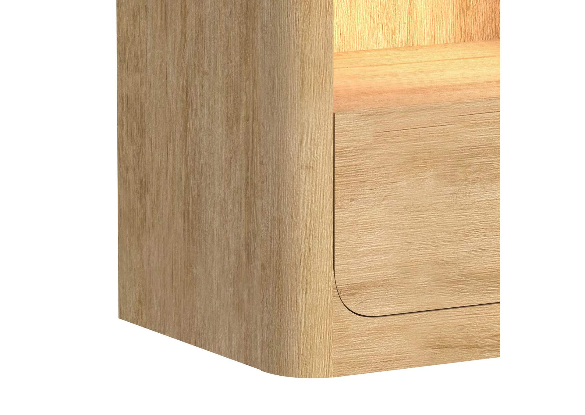 Rosalie Nightstand With USB Led In Natural image 6