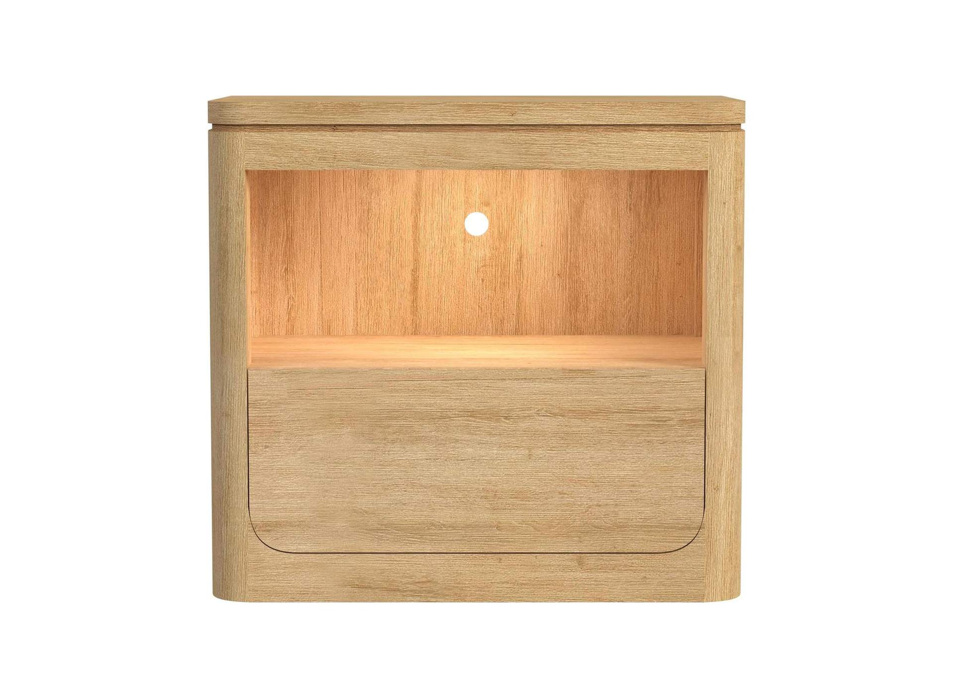 Rosalie Nightstand With USB Led In Natural image 5