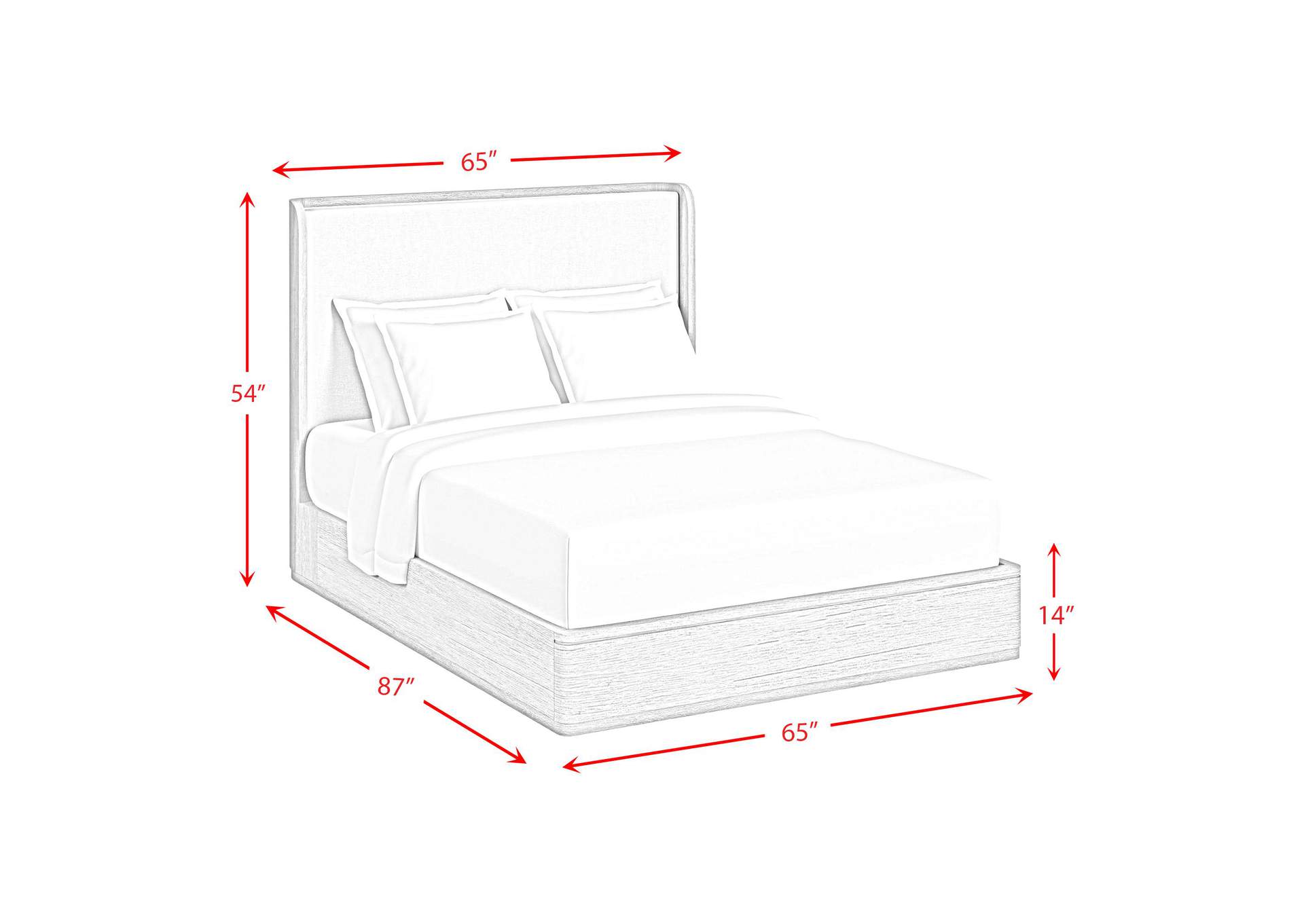 Rosalie Queen Upholstery Bed In Natural image 5