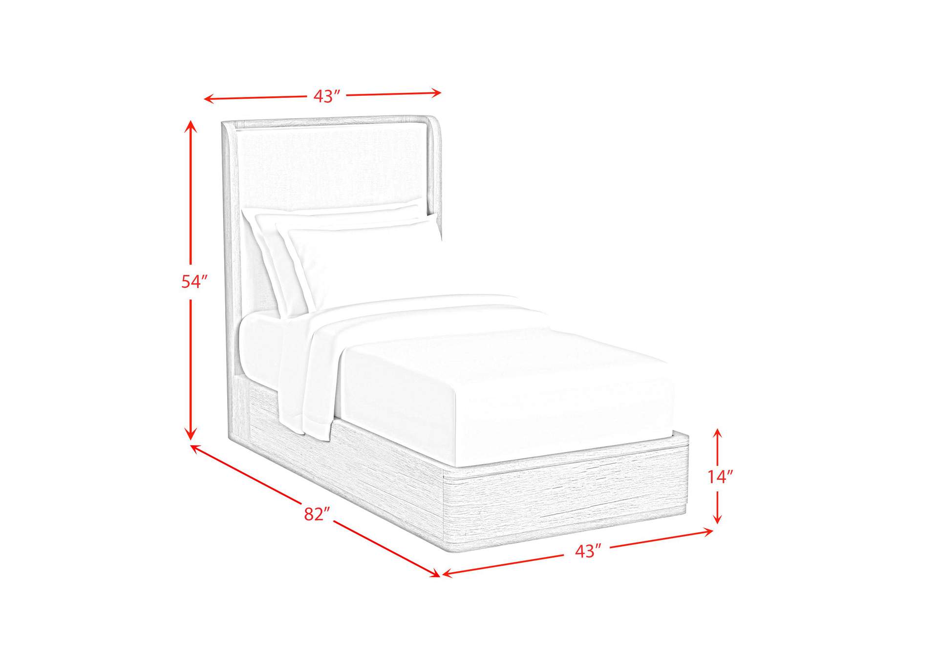 Rosalie Twin Upholstery Bed In Natural image 5