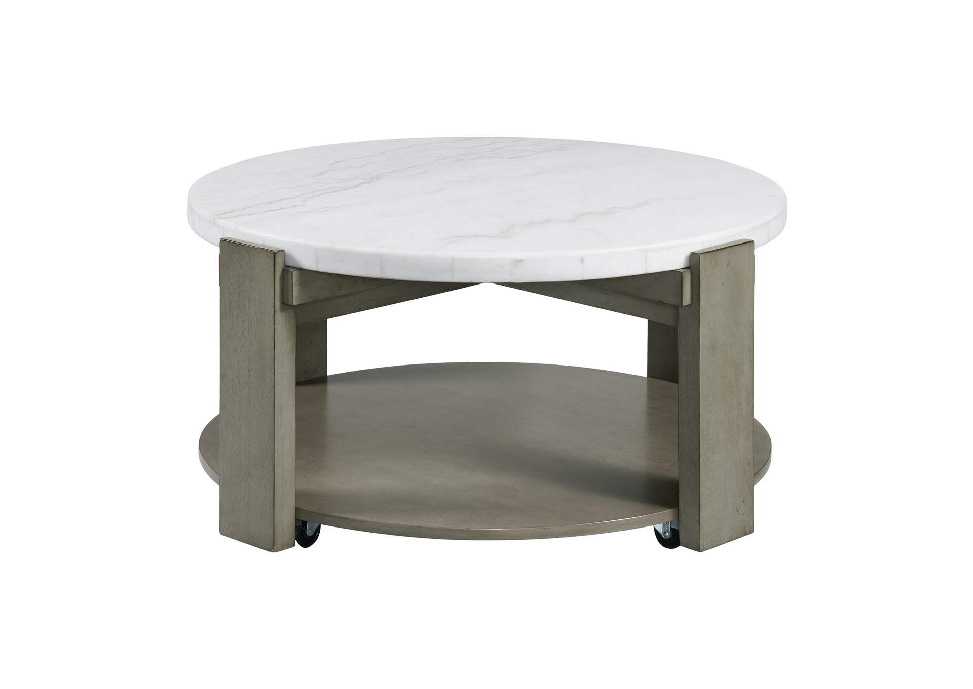 Rosamel Round Coffee Table In Ash Brown image 4