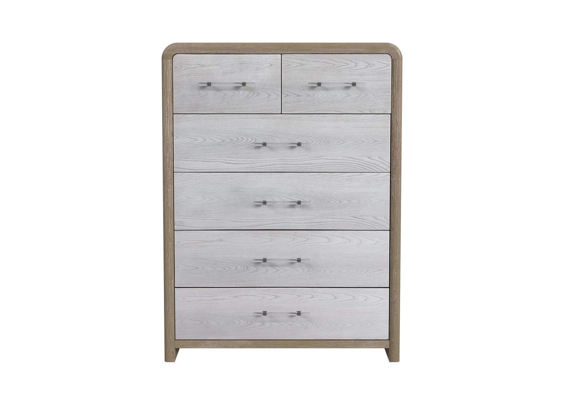 Sabrina 6 - Drawer Chest In White And Brown Oak image 4