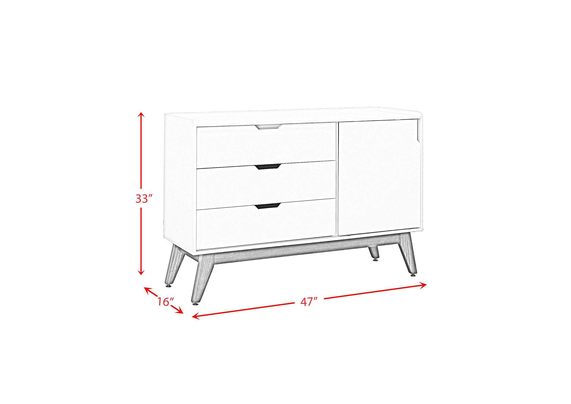 Sade Dresser In White image 6
