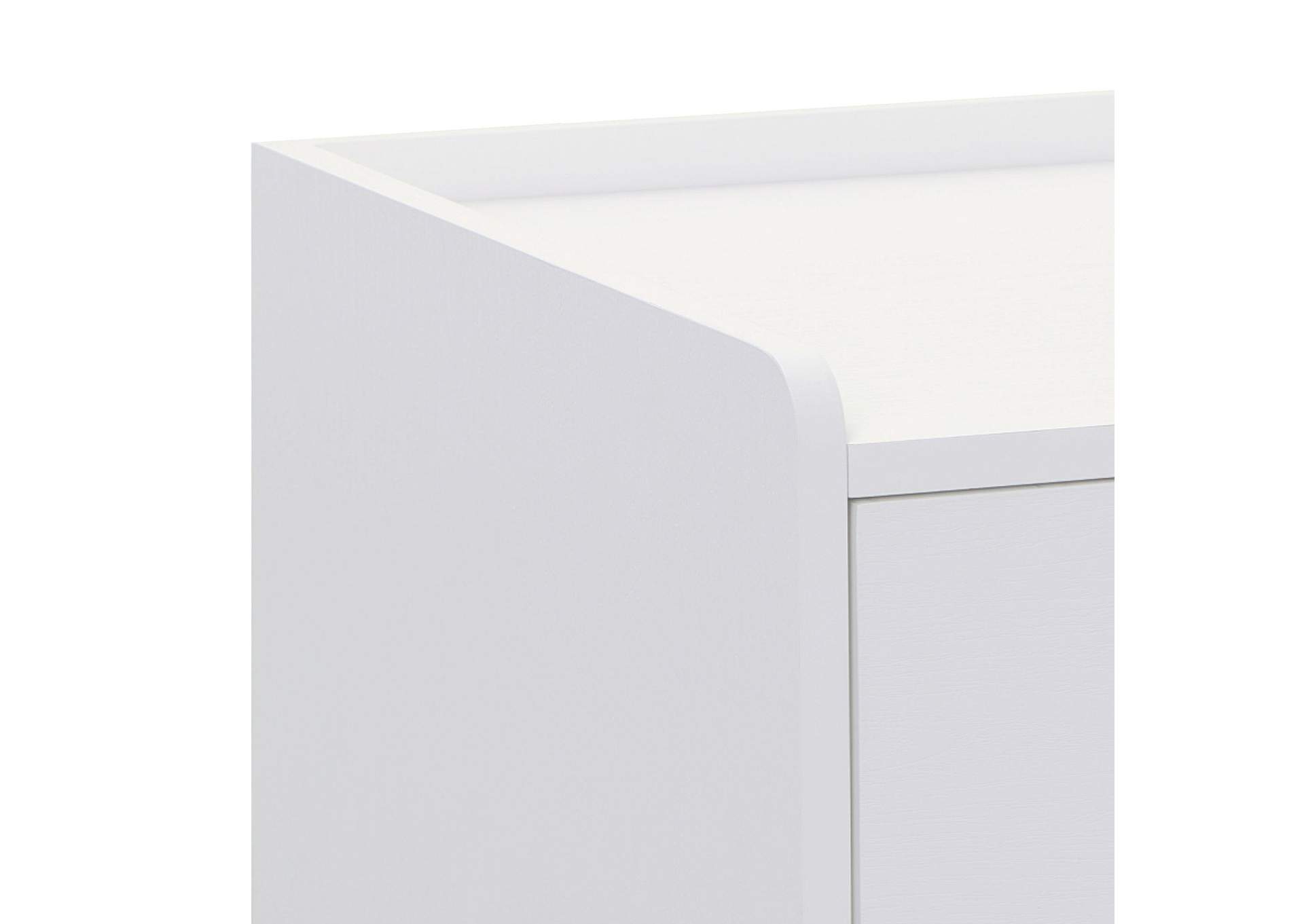 Sade 1 Drawer Nightstand In White image 3