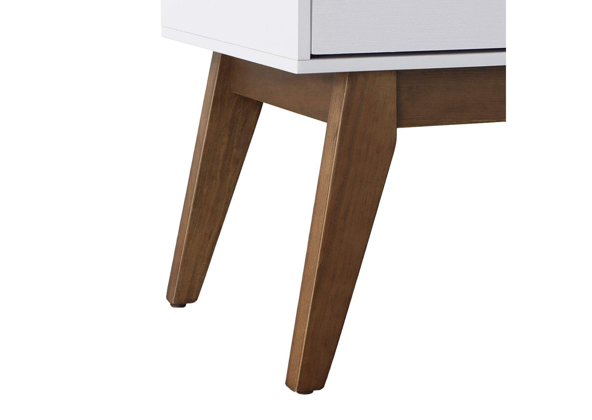 Sade 1 Drawer Nightstand In White image 5
