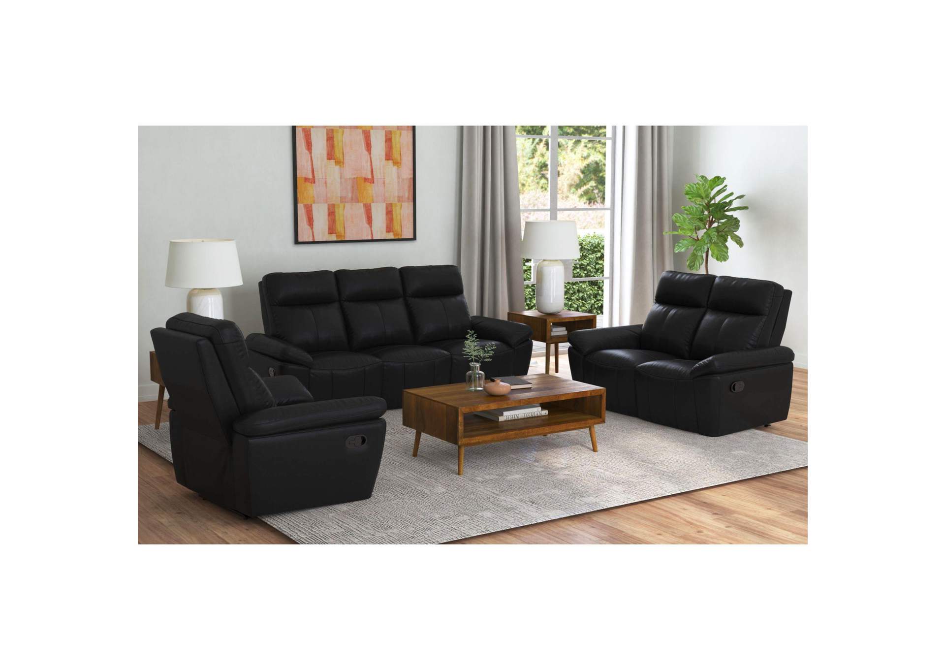 Sago Motion Recliner In Aviarah Black image 1